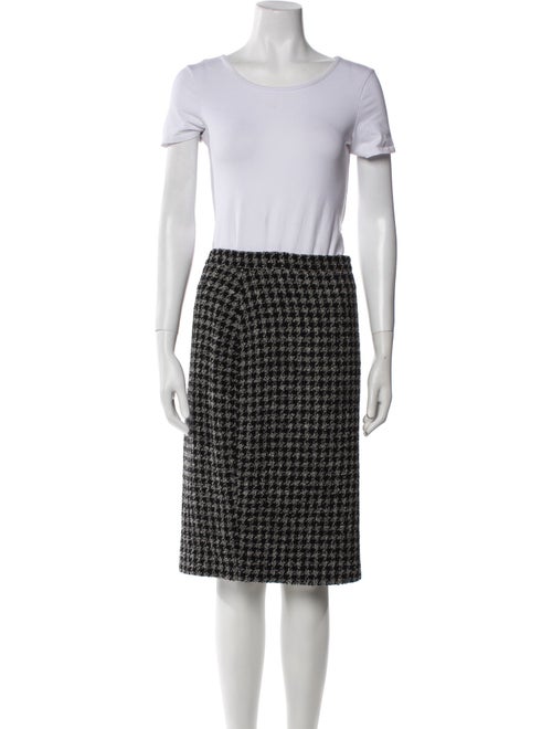 Sonia Rykiel Wool Houndstooth Print Skirt Suit