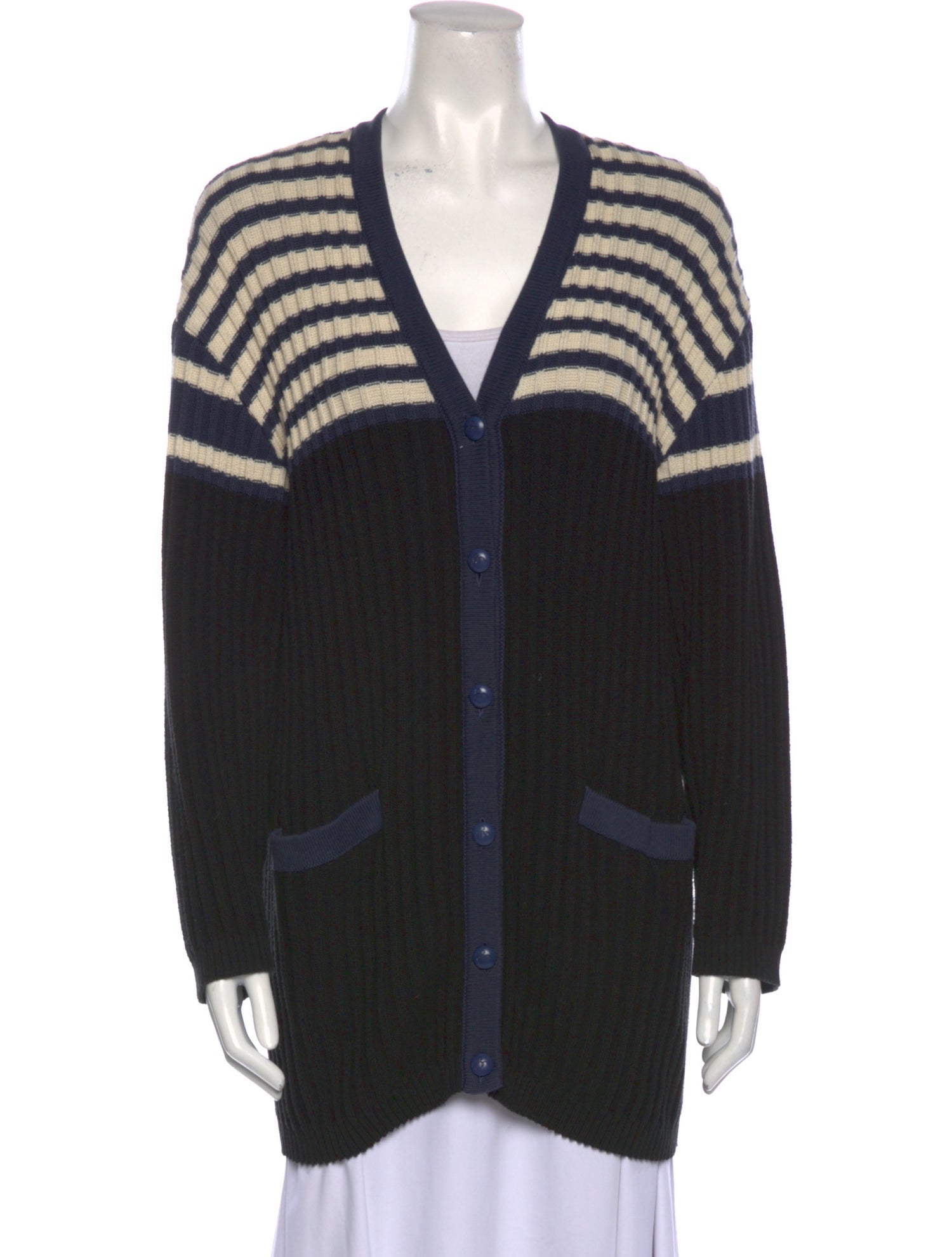 Sonia Rykiel Striped V-Neck Sweater