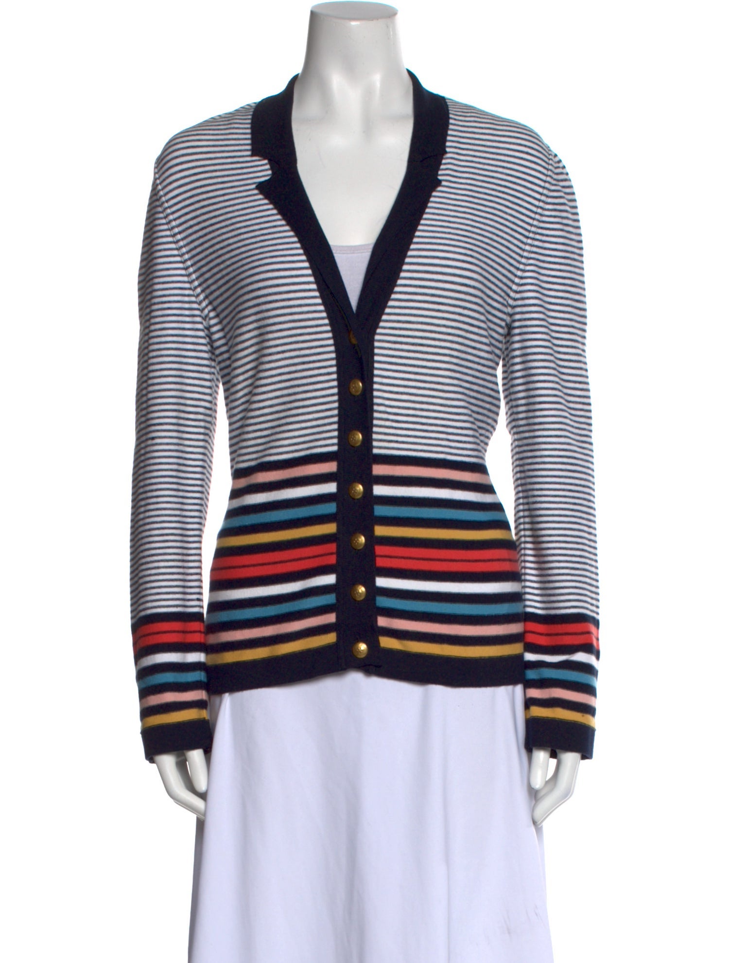 Sonia Rykiel Striped V-Neck Sweater