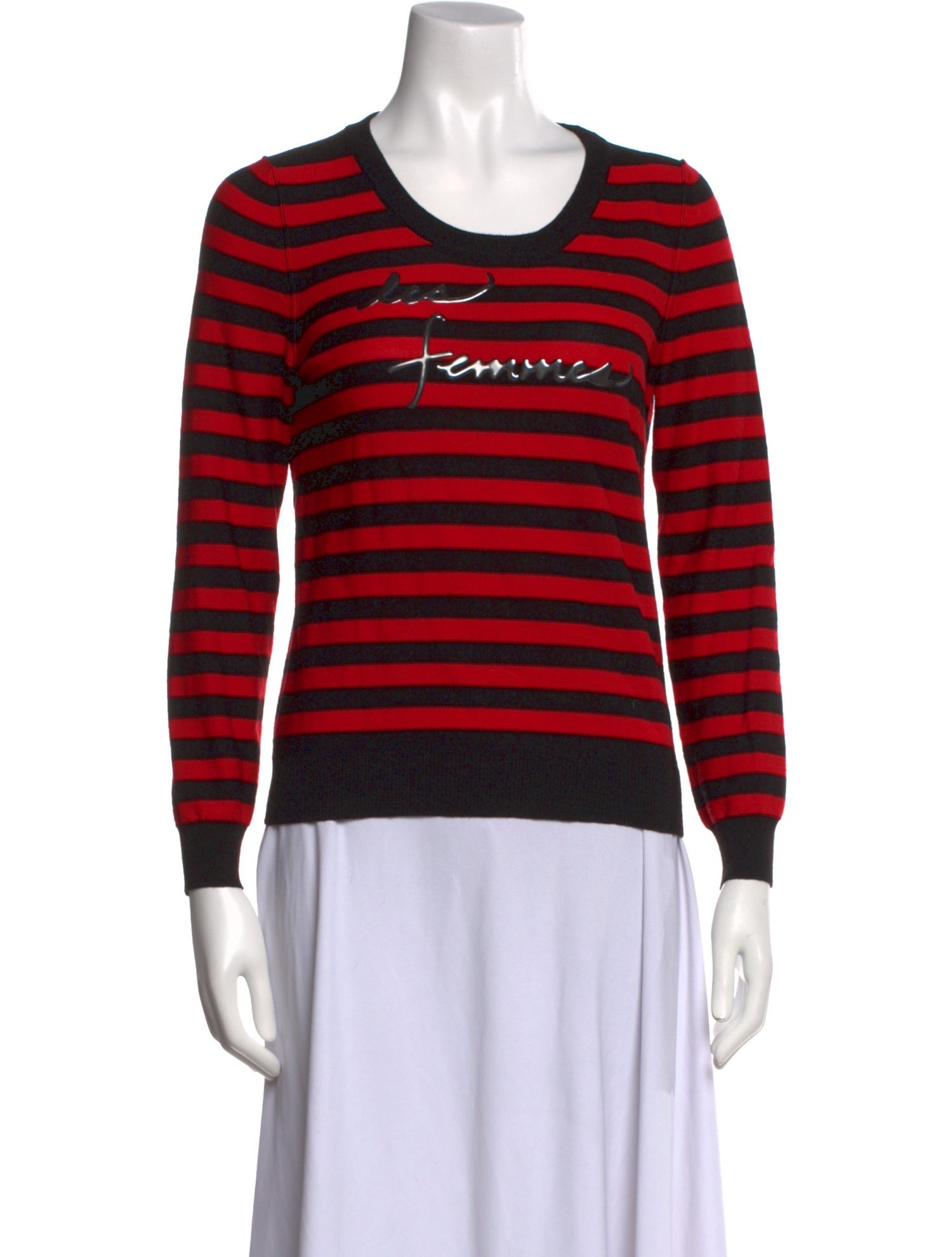 Sonia Rykiel Striped Scoop Neck Sweater