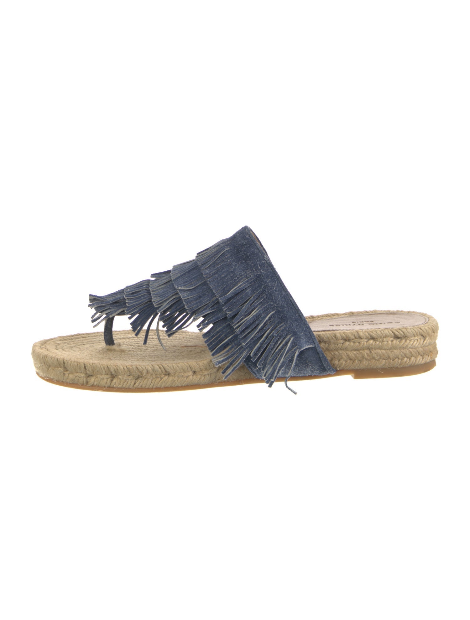 Sonia Rykiel Suede Fringe Trim Accent Espadrilles