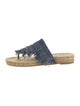Sonia Rykiel Suede Fringe Trim Accent Espadrilles