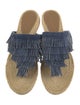 Sonia Rykiel Suede Fringe Trim Accent Espadrilles
