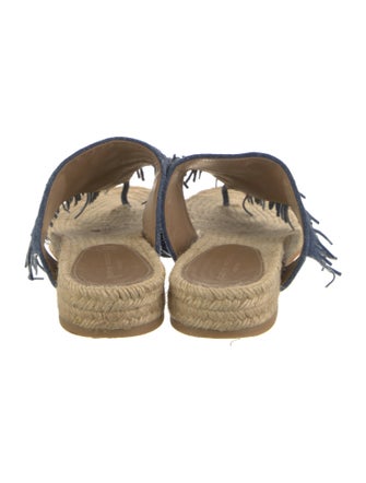Sonia Rykiel Suede Fringe Trim Accent Espadrilles