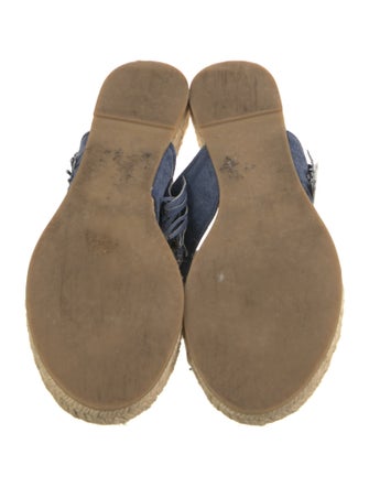 Sonia Rykiel Suede Fringe Trim Accent Espadrilles