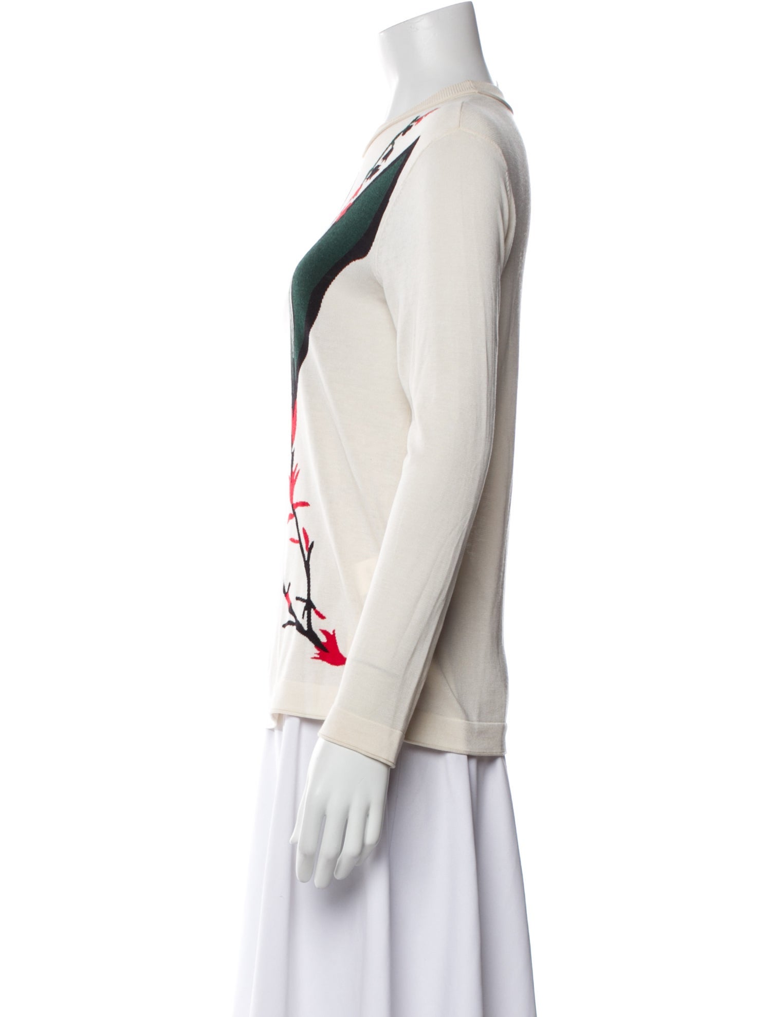 Sonia Rykiel Silk Graphic Print Sweater