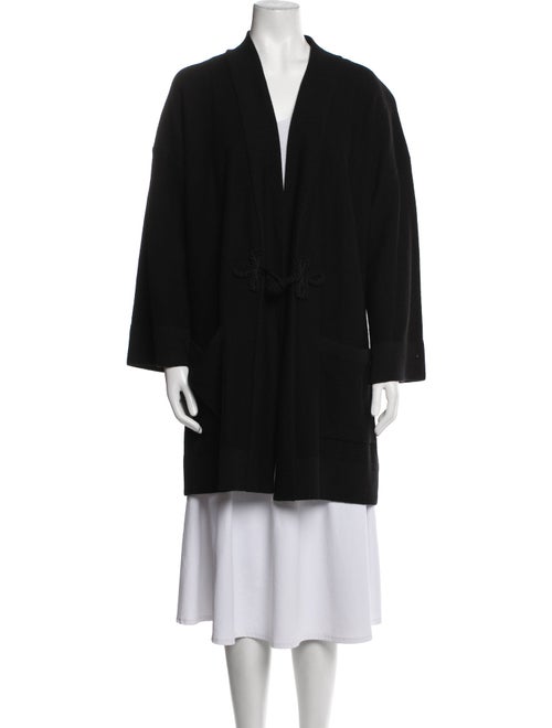 Sonia Rykiel Virgin Wool Embroidered Accent Robe