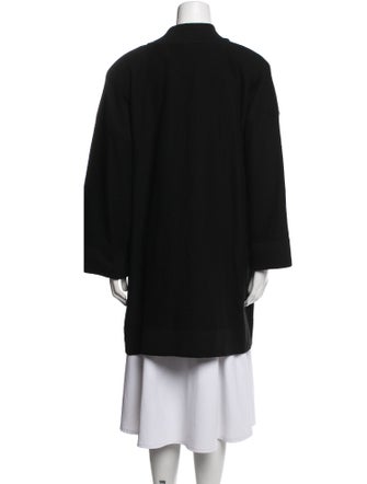 Sonia Rykiel Virgin Wool Embroidered Accent Robe
