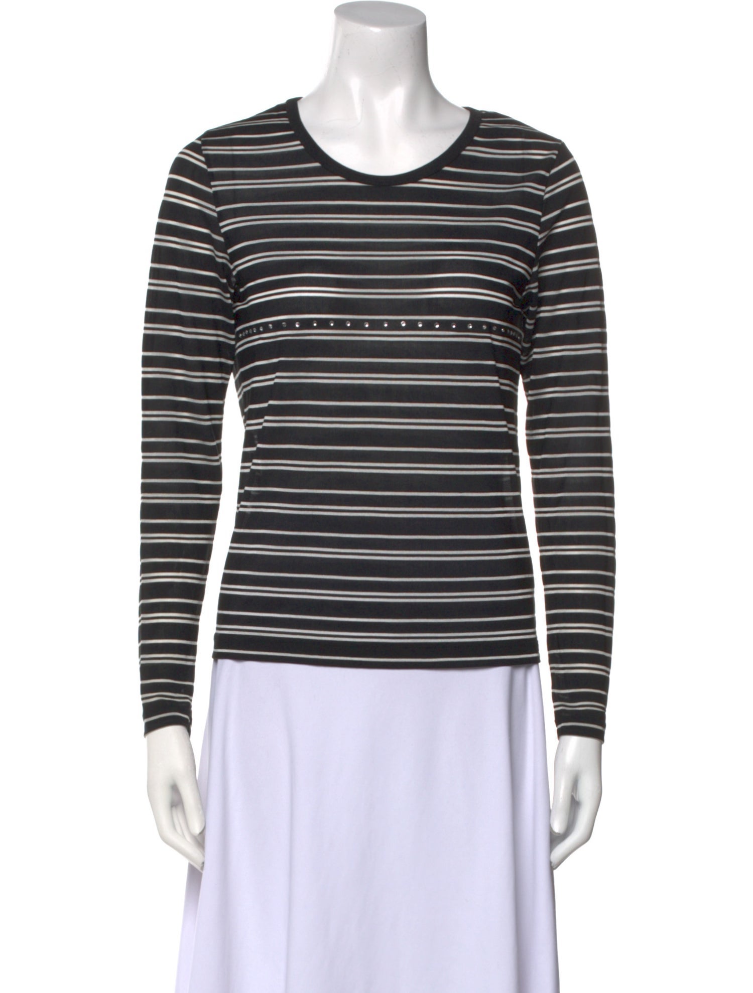 Sonia Rykiel Striped Crew Neck Top