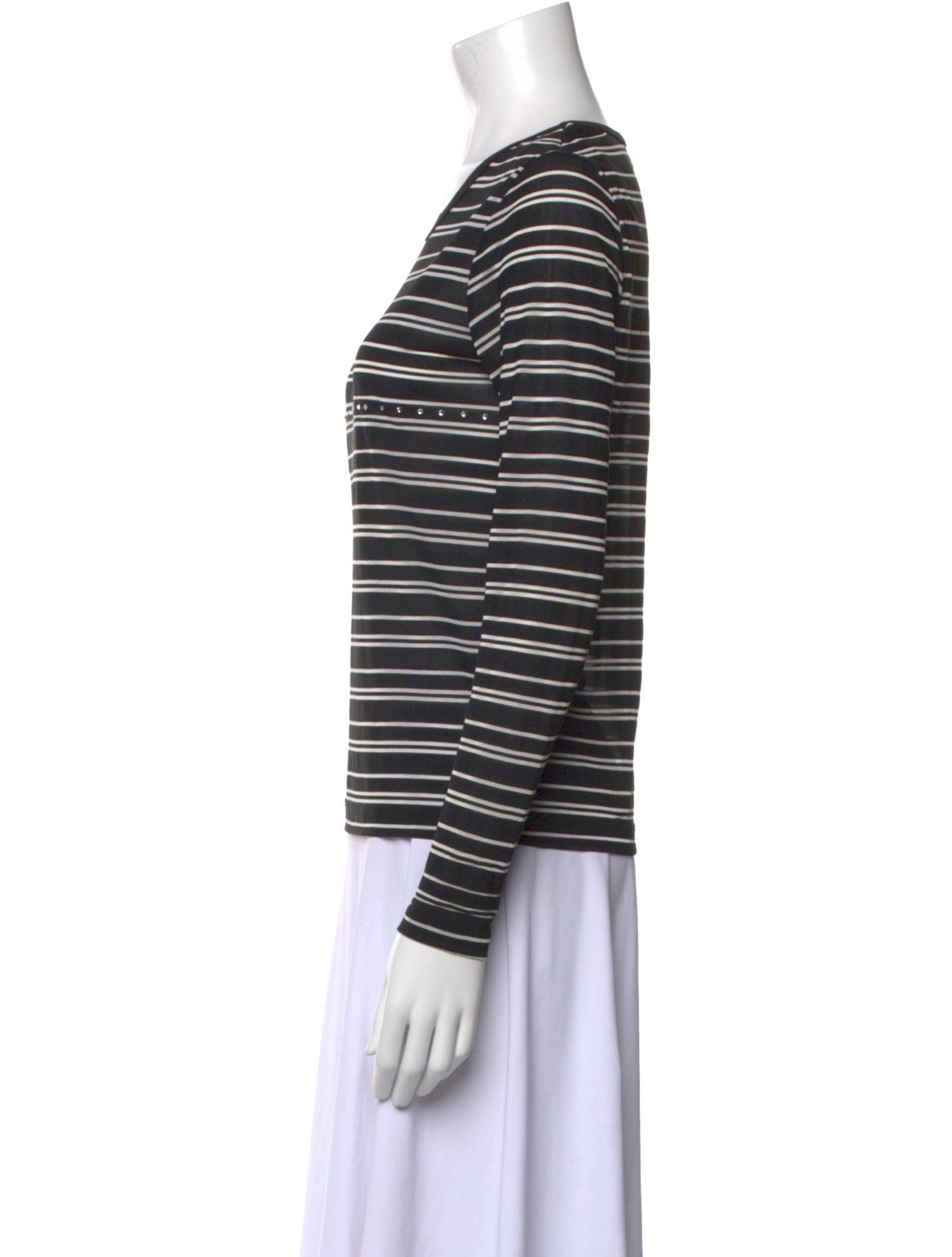 Sonia Rykiel Striped Crew Neck Top
