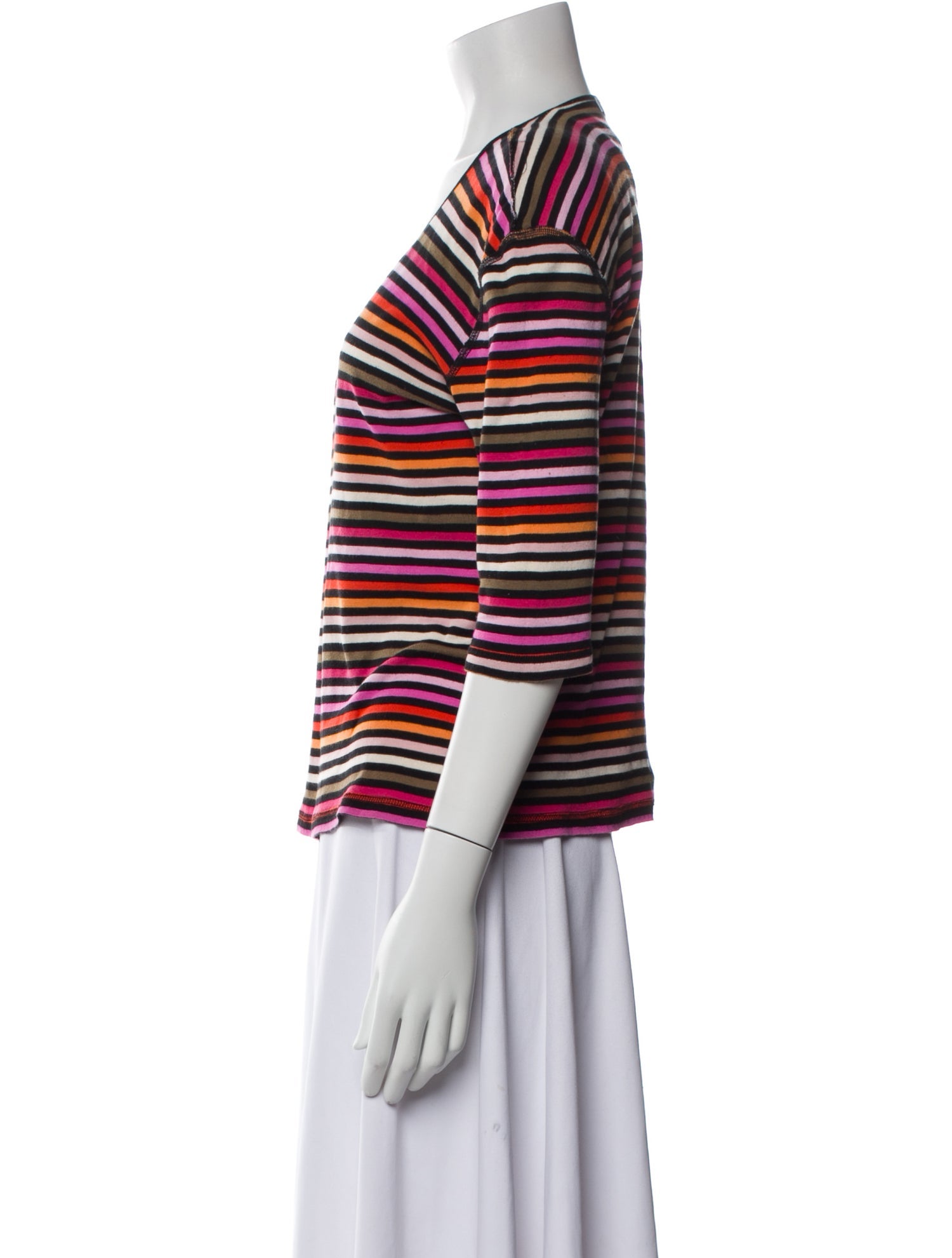 Sonia Rykiel Striped Scoop Neck T-Shirt