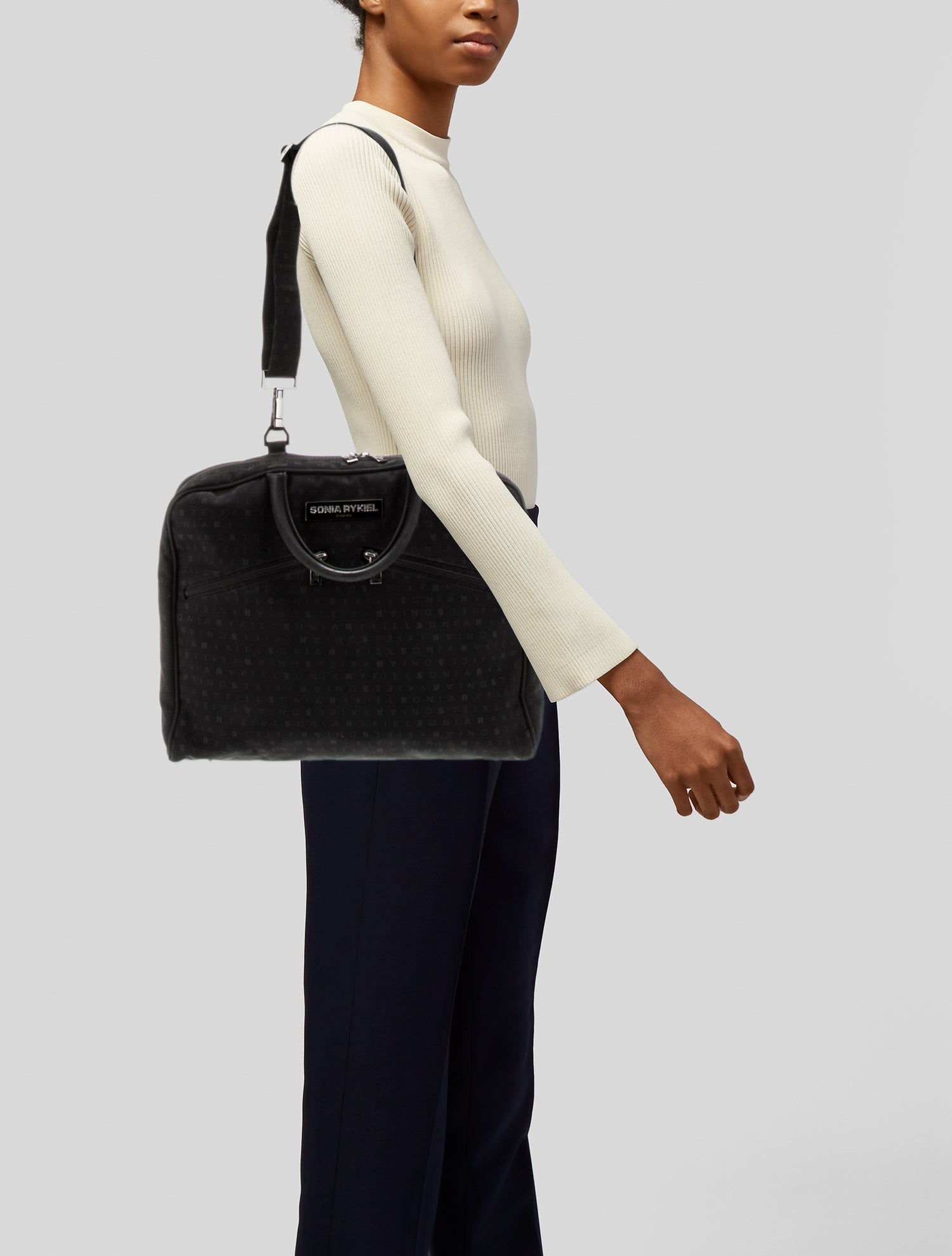 Sonia Rykiel Nylon Top Handle Bag