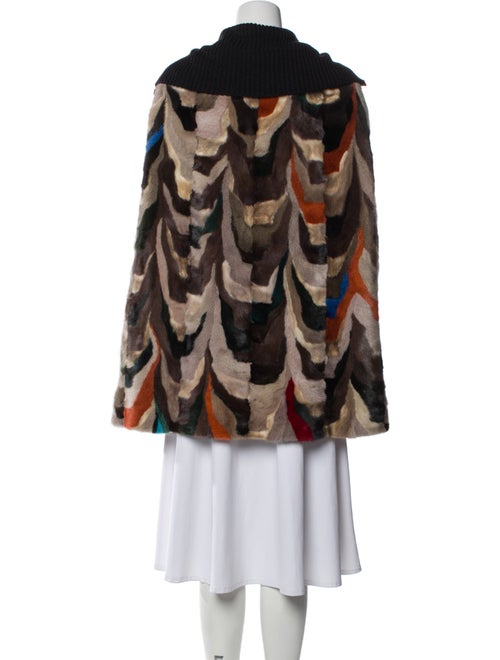 Sonia Rykiel Mink Striped Fur Coat