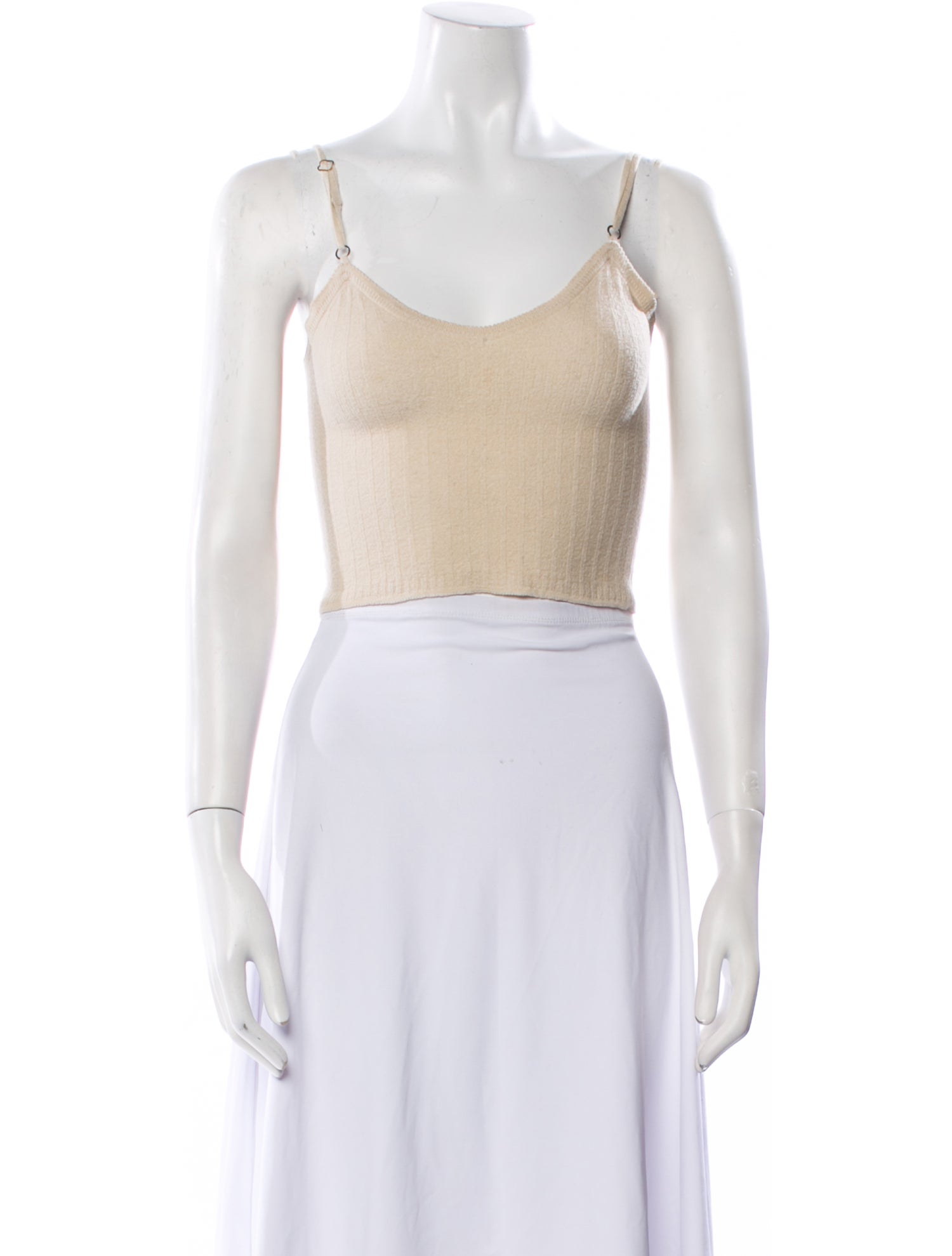 Sonia Rykiel Scoop Neck Sleeveless Crop Top