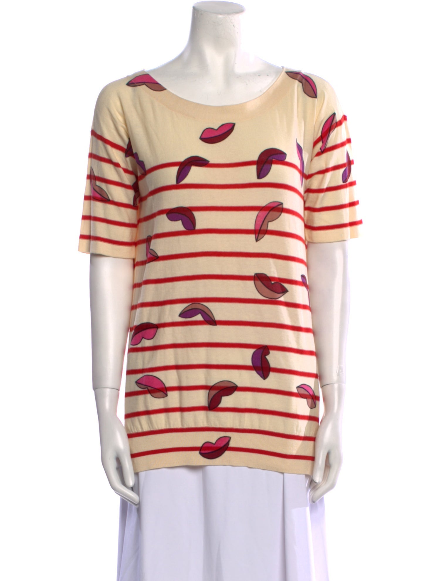 Sonia Rykiel Striped Scoop Neck T-Shirt