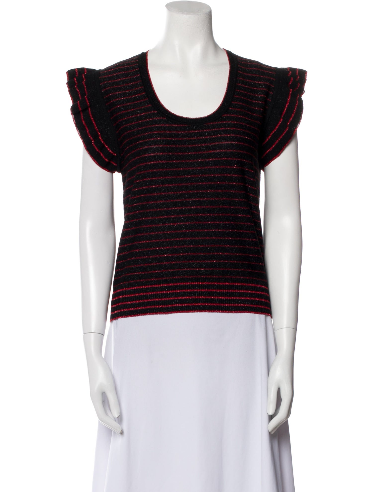 Sonia Rykiel Striped Scoop Neck Sweater