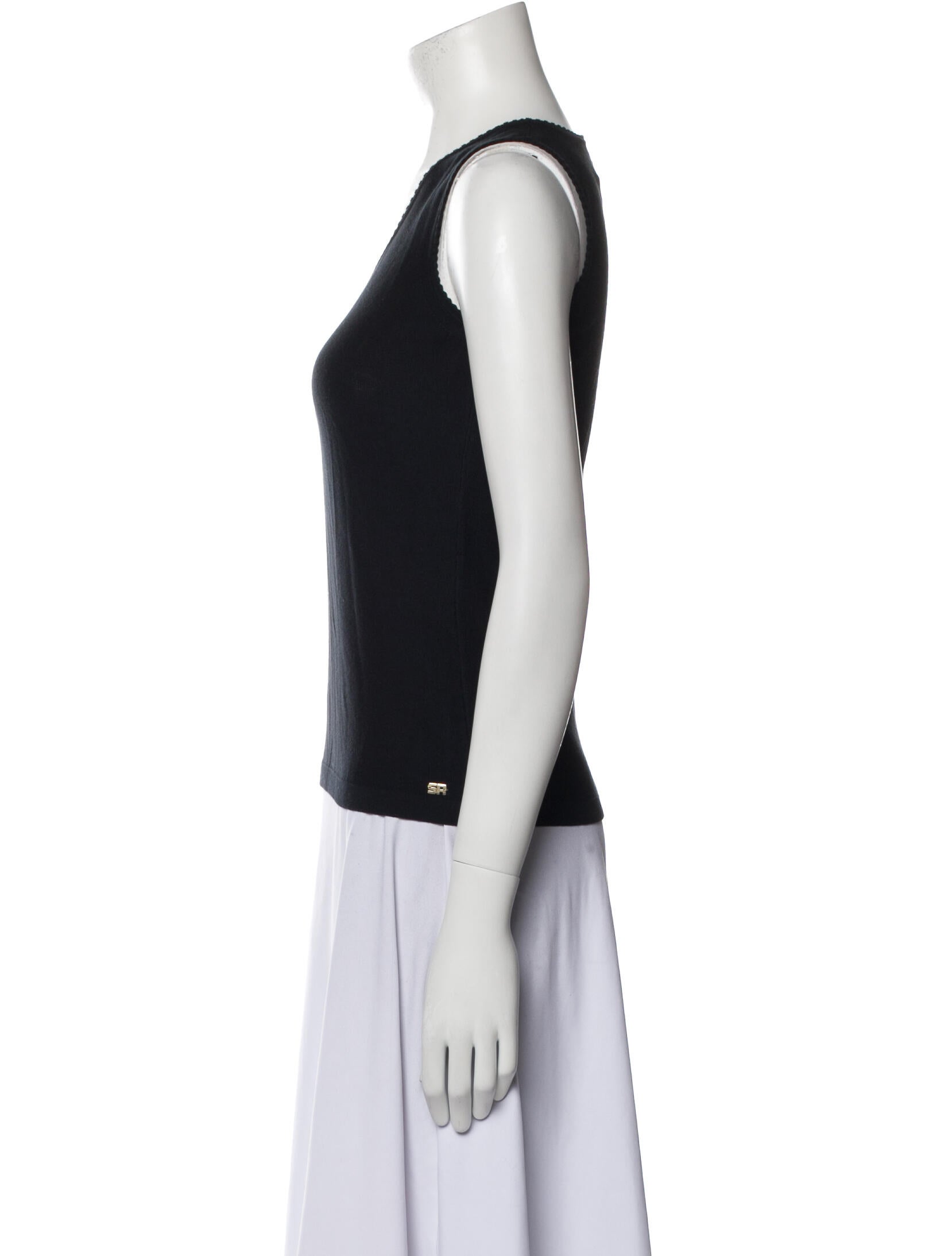 Sonia Rykiel Scoop Neck Sleeveless Top
