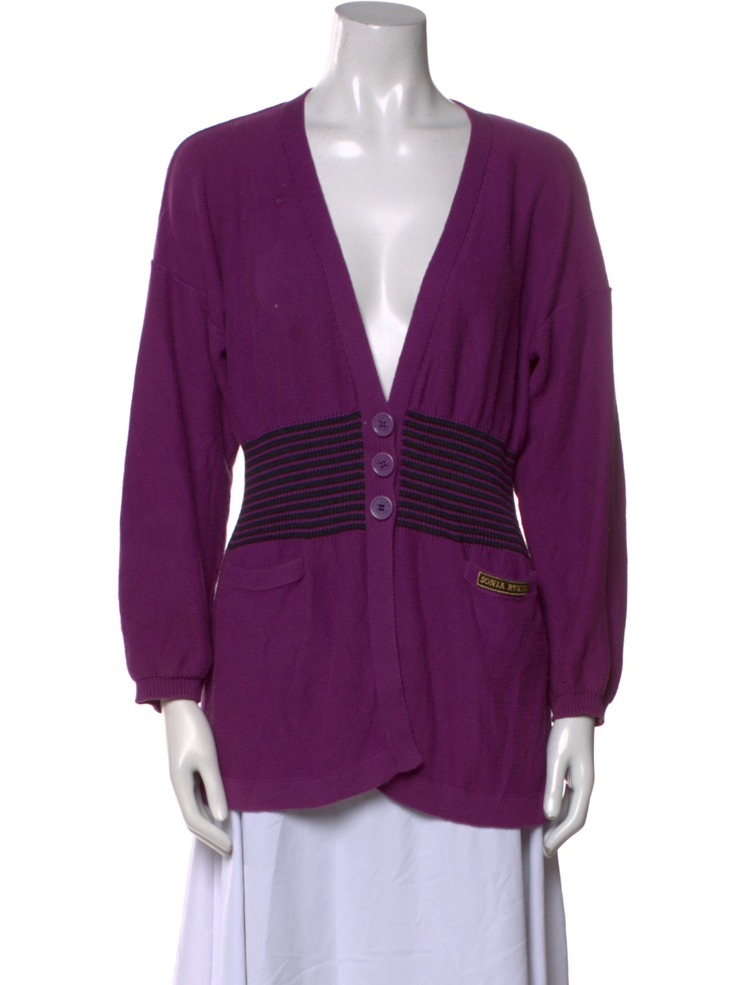 Sonia Rykiel Striped V-Neck Sweater