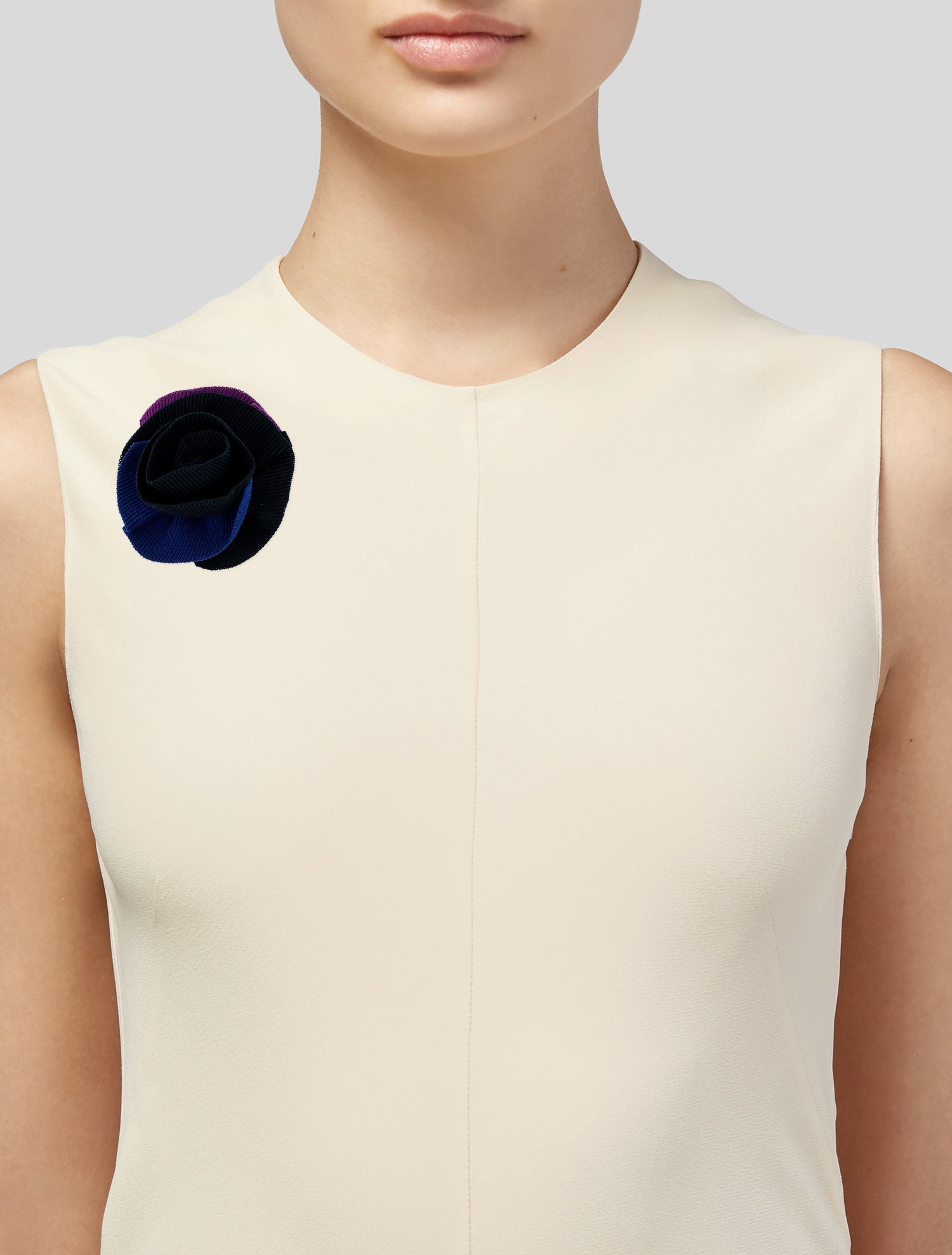 Sonia Rykiel Fabric Kitted Flower Brooch