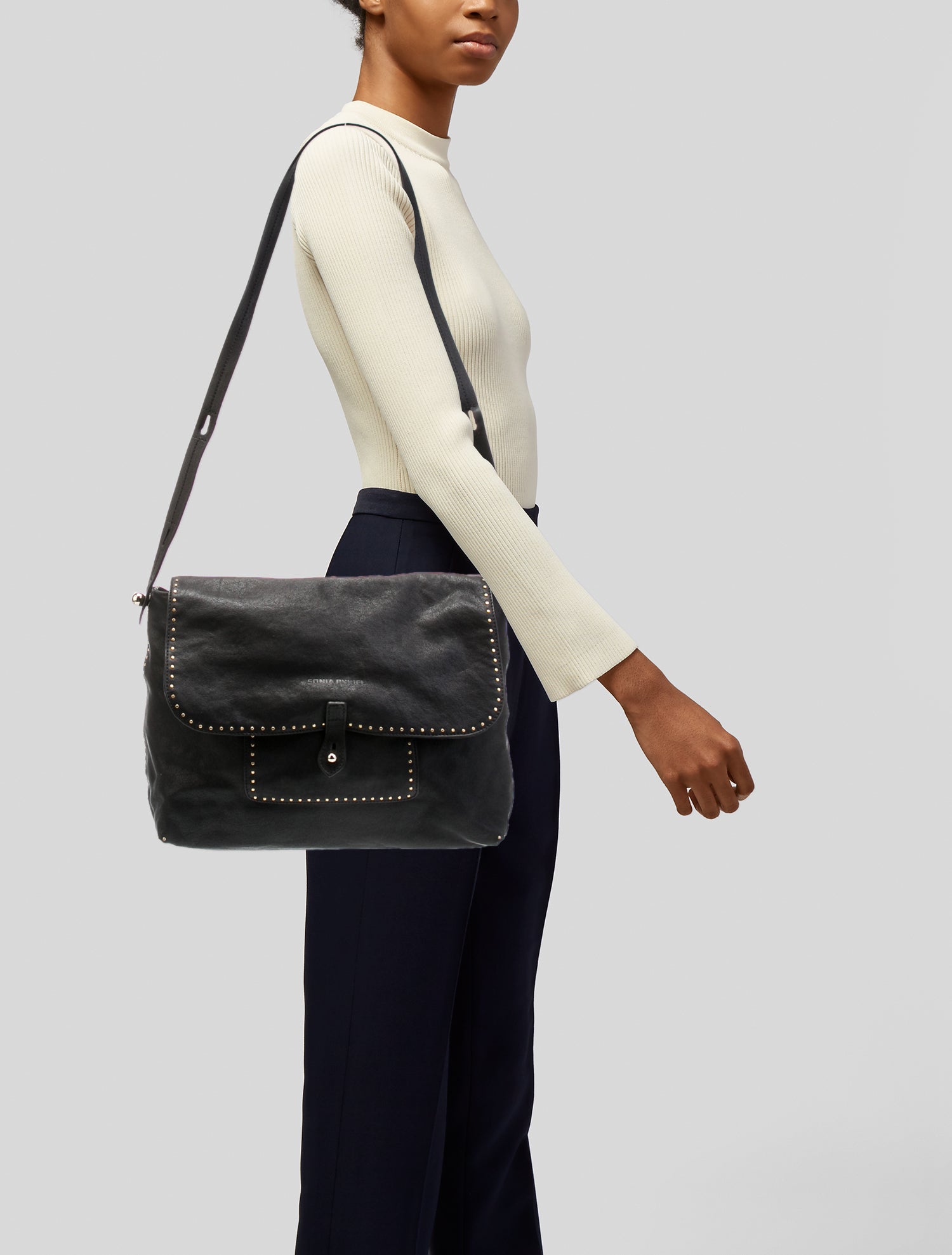 Sonia Rykiel Leather Messenger Bag