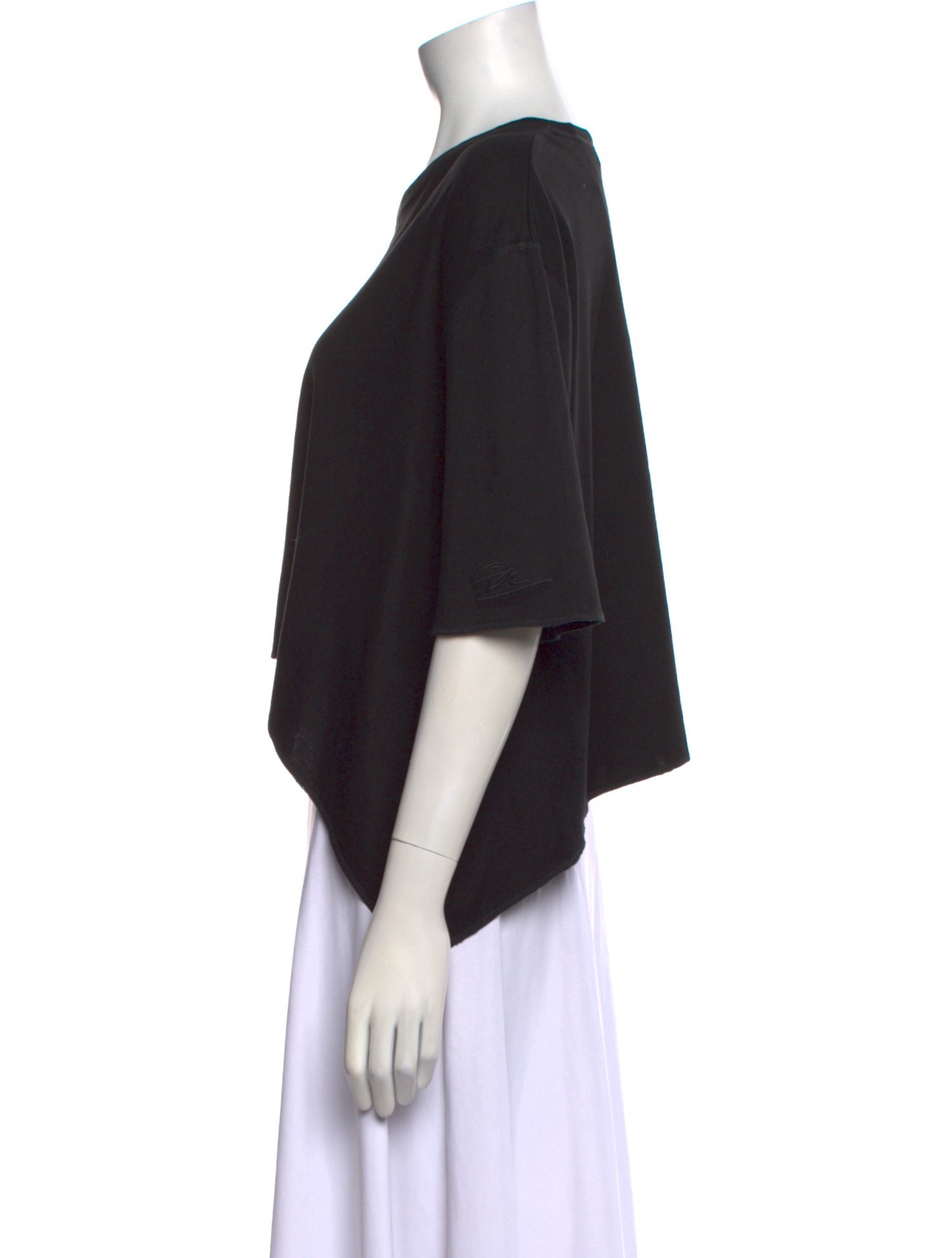 Sonia Rykiel Crew Neck Three-Quarter Sleeve Crop Top