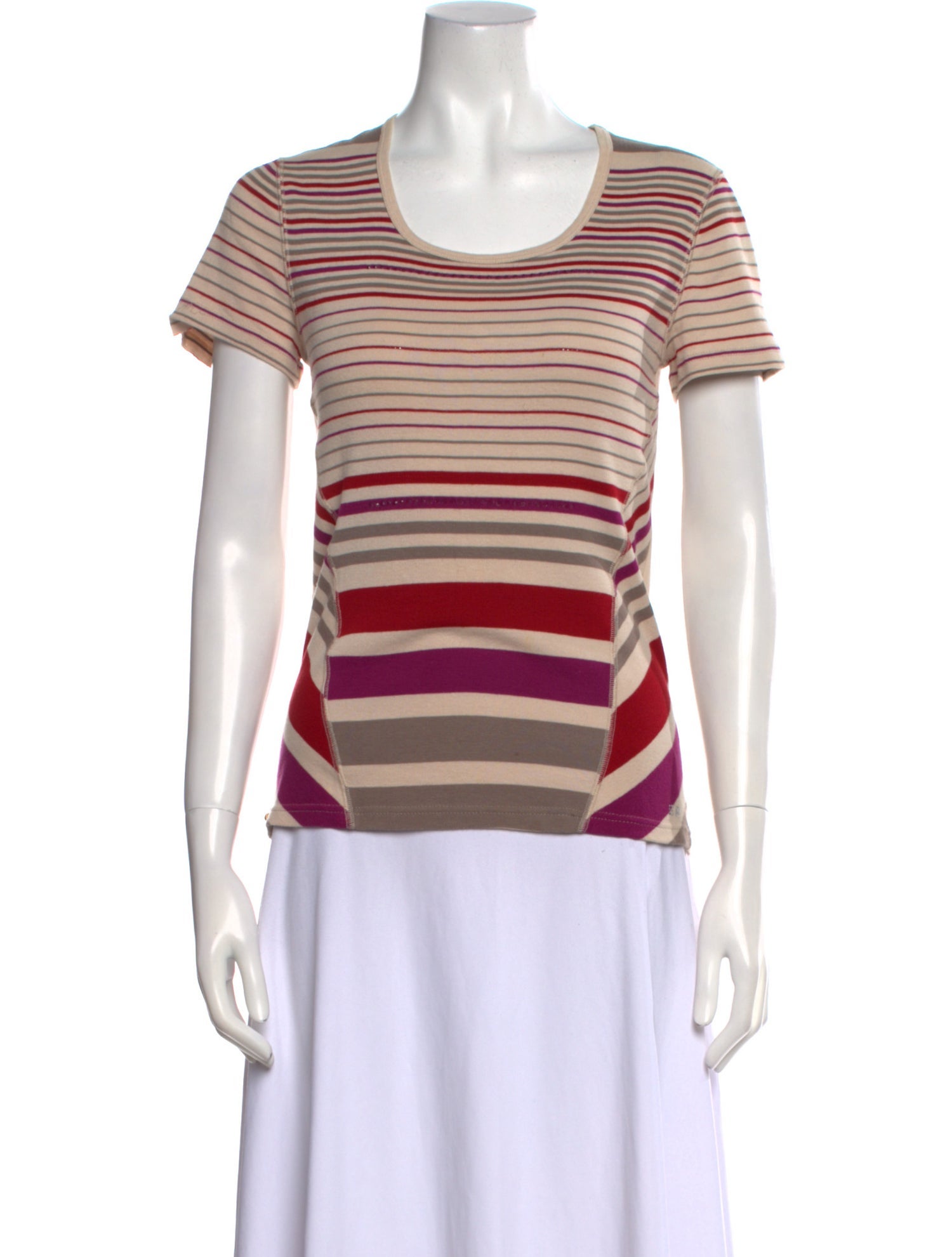 Sonia Rykiel Striped Scoop Neck T-Shirt