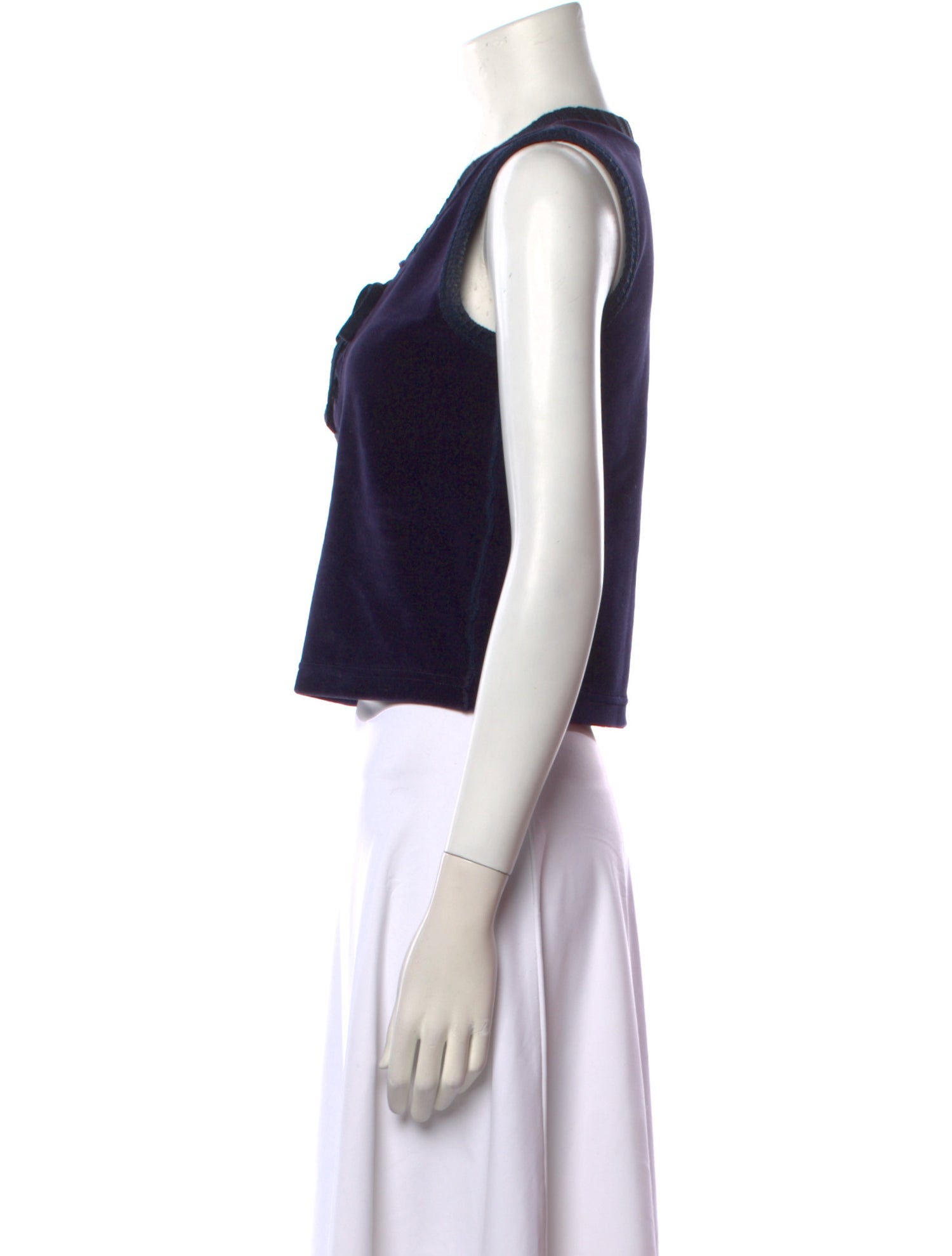 Sonia Rykiel V-Neck Sleeveless Crop Top