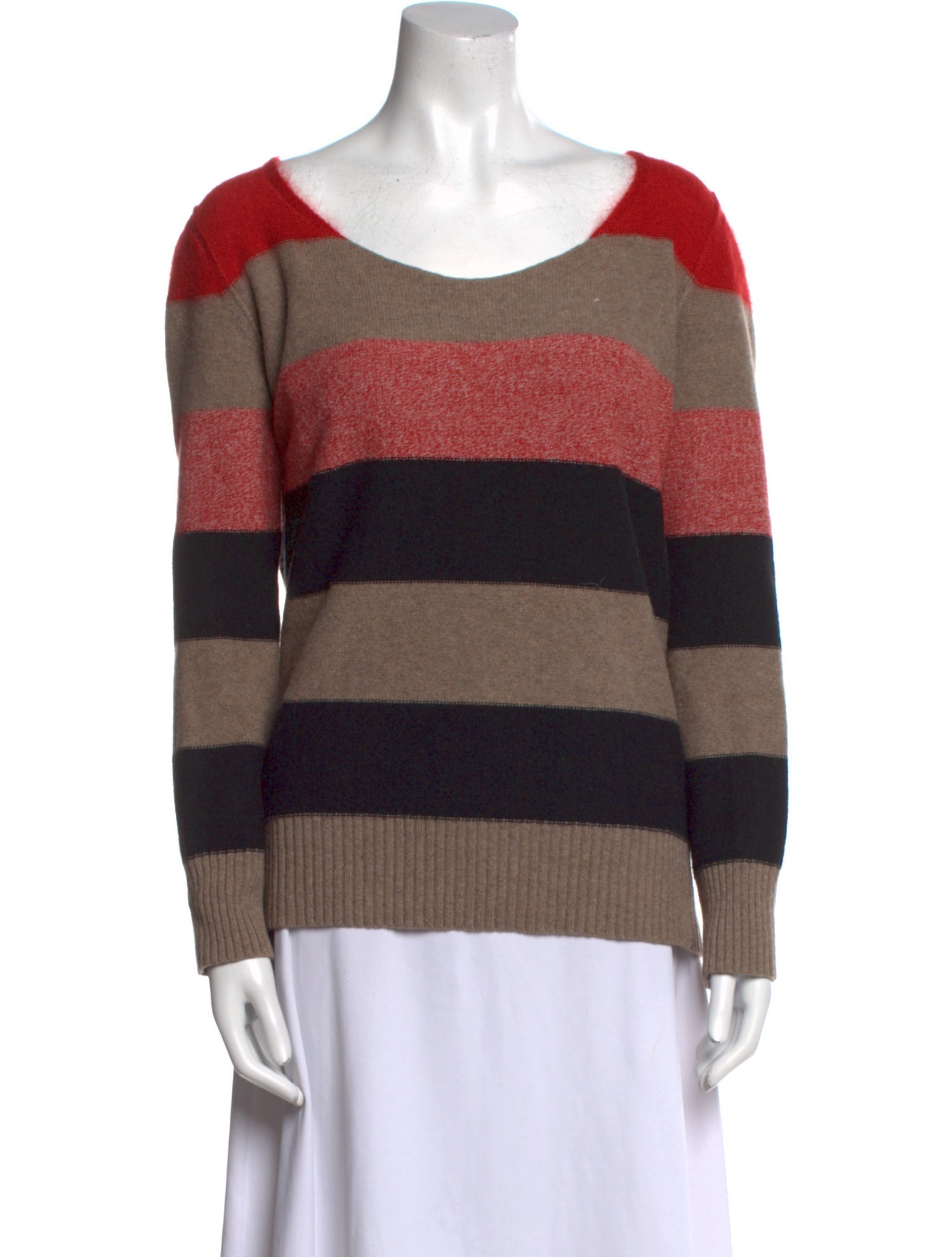 Sonia Rykiel Striped Scoop Neck Sweater