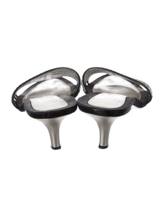 Sonia Rykiel Suede Crystal Embellishments Slides