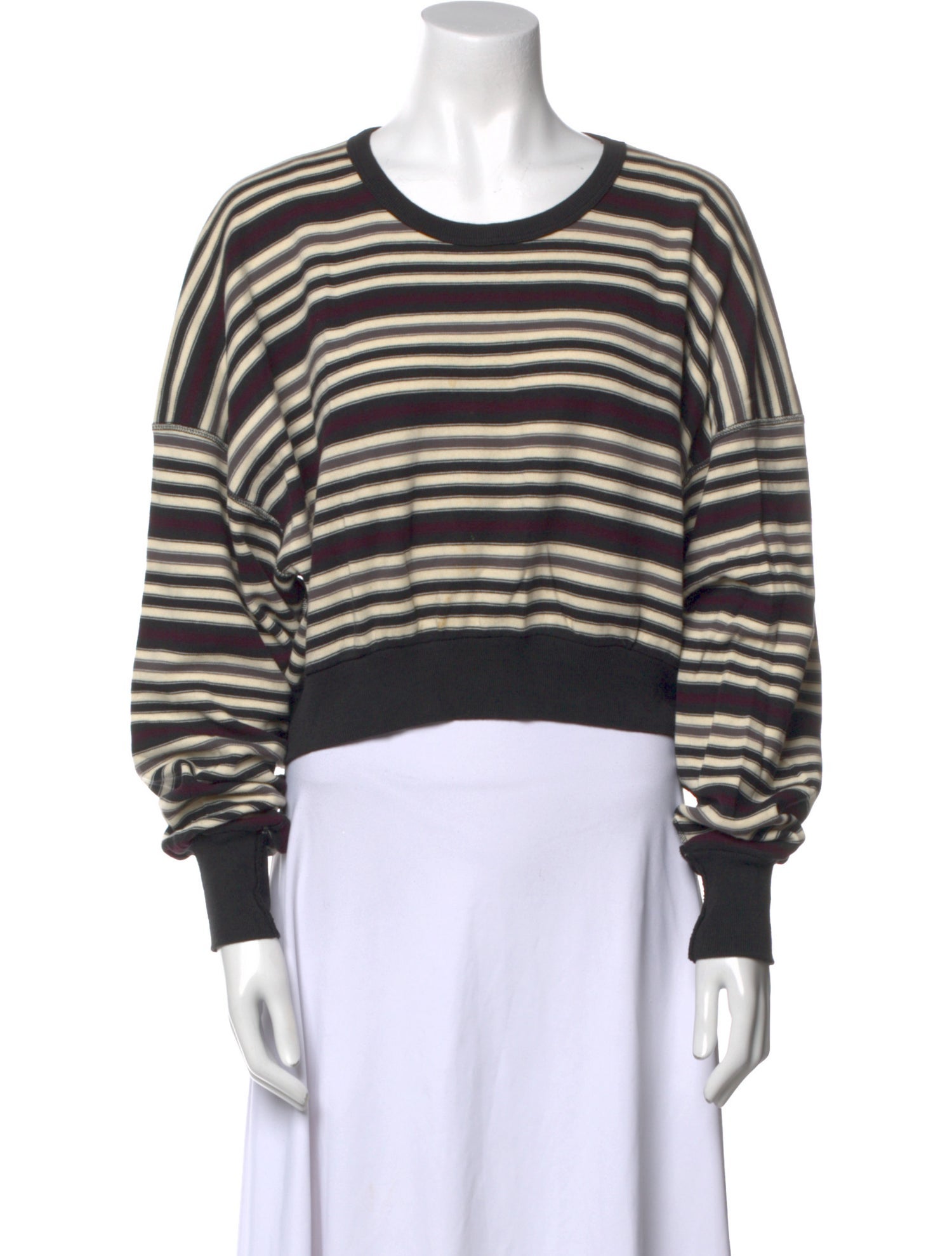 Sonia Rykiel Striped Scoop Neck Sweatshirt