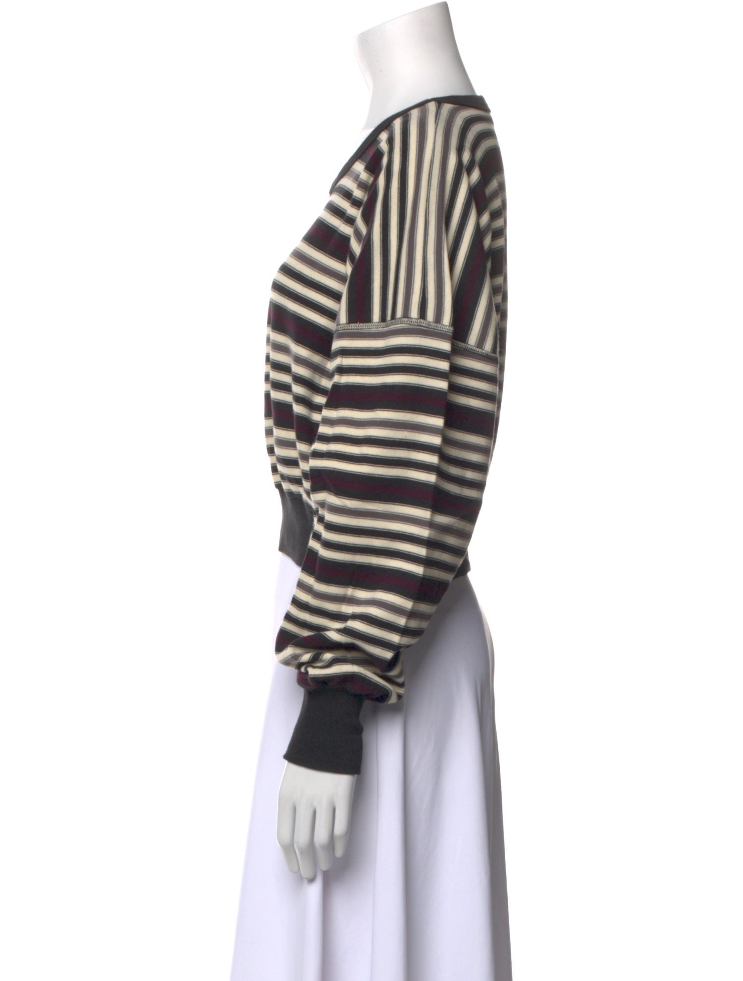 Sonia Rykiel Striped Scoop Neck Sweatshirt