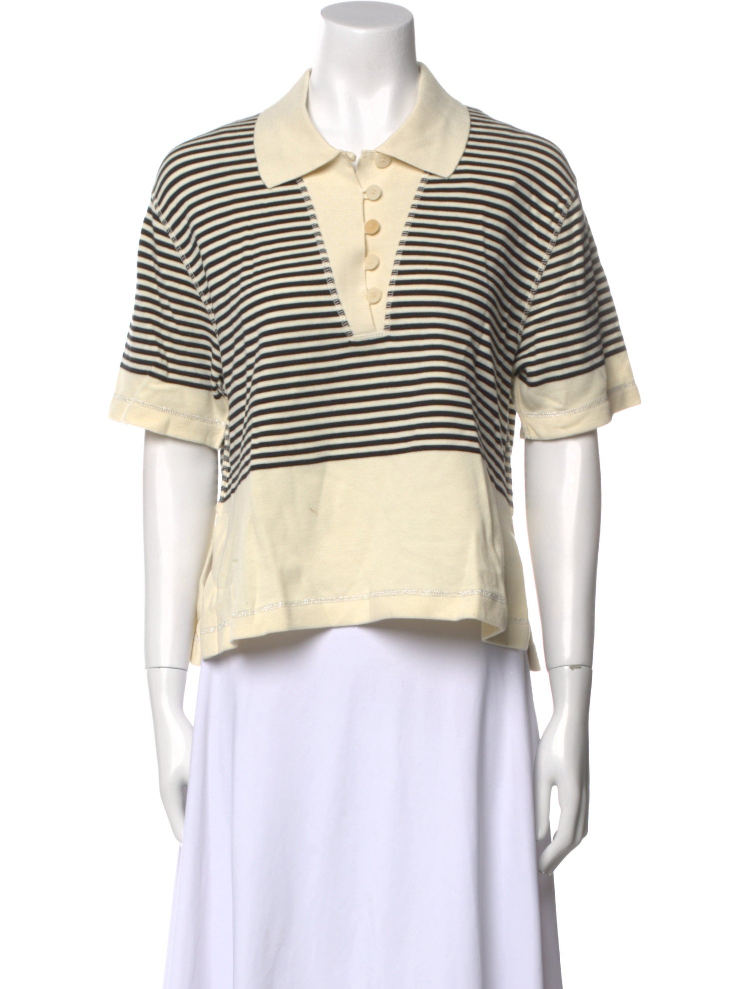 Sonia Rykiel Striped Short Sleeve Polo w/ Tags