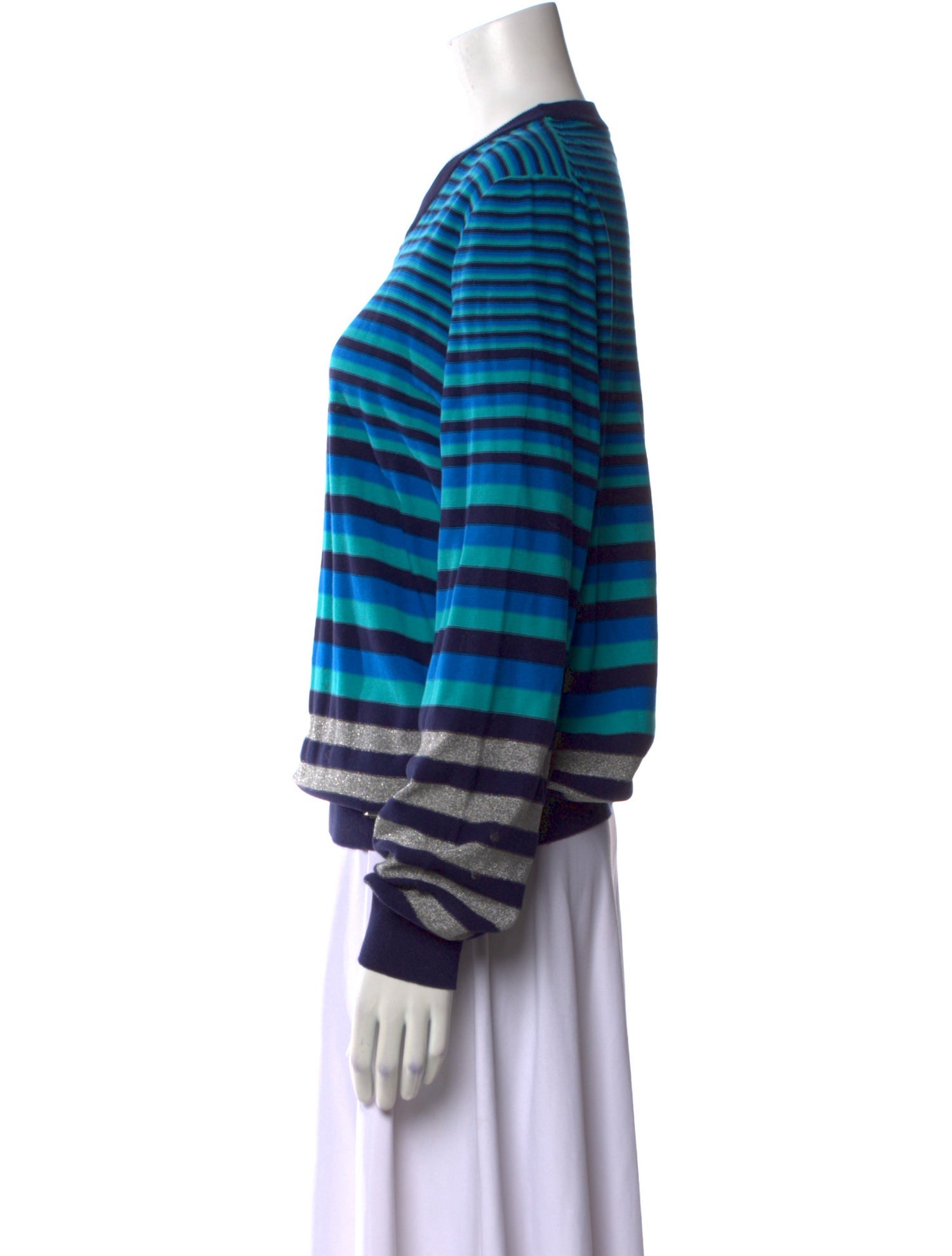 Sonia Rykiel Striped Scoop Neck Sweater