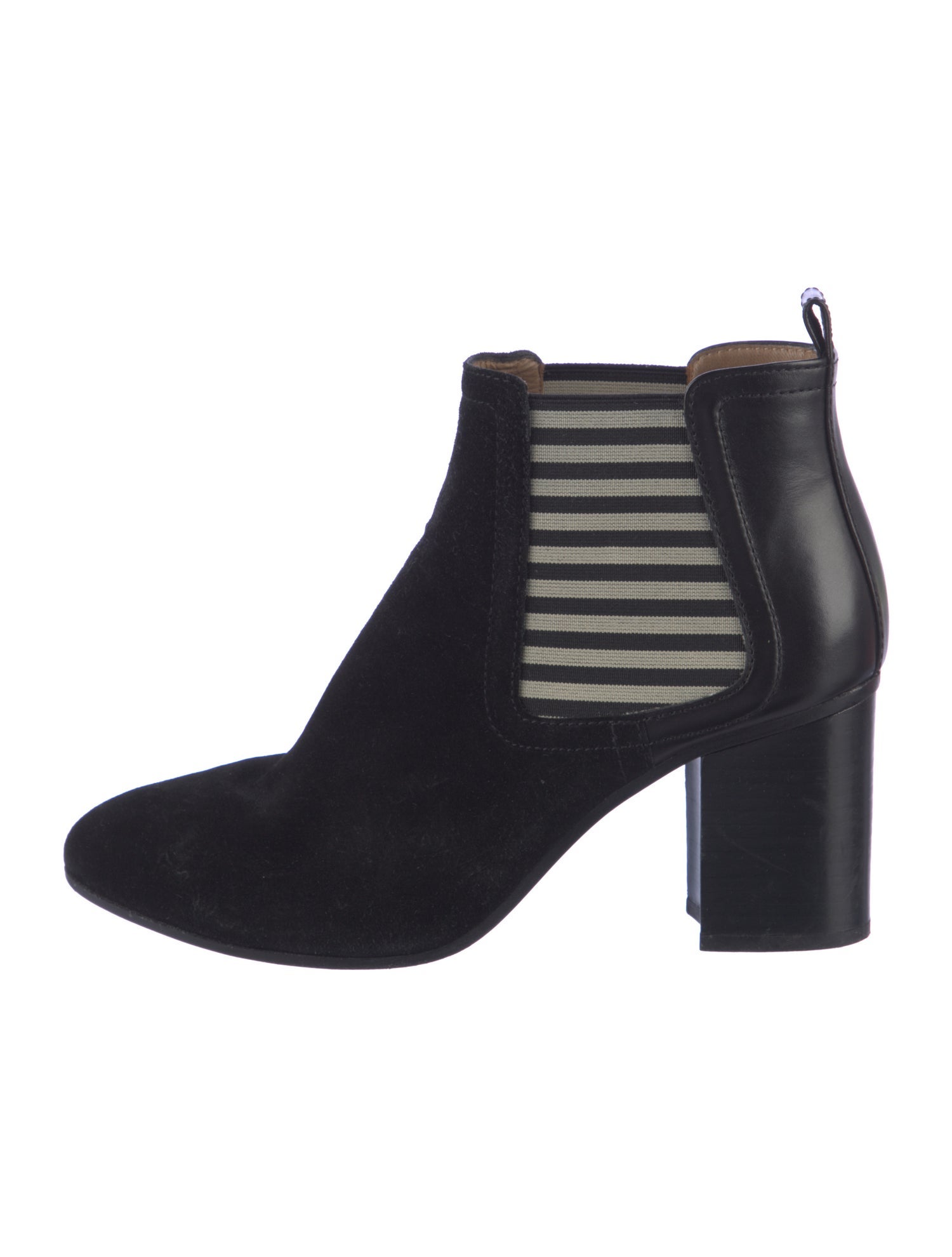 Sonia Rykiel Suede Striped Chelsea Boots