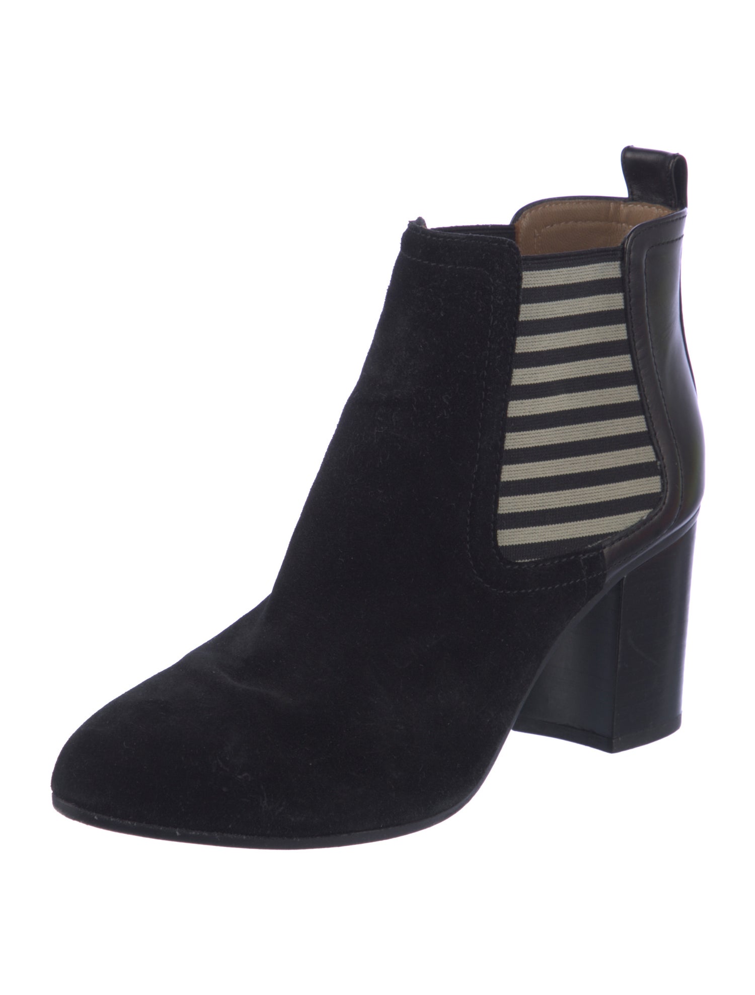 Sonia Rykiel Suede Striped Chelsea Boots