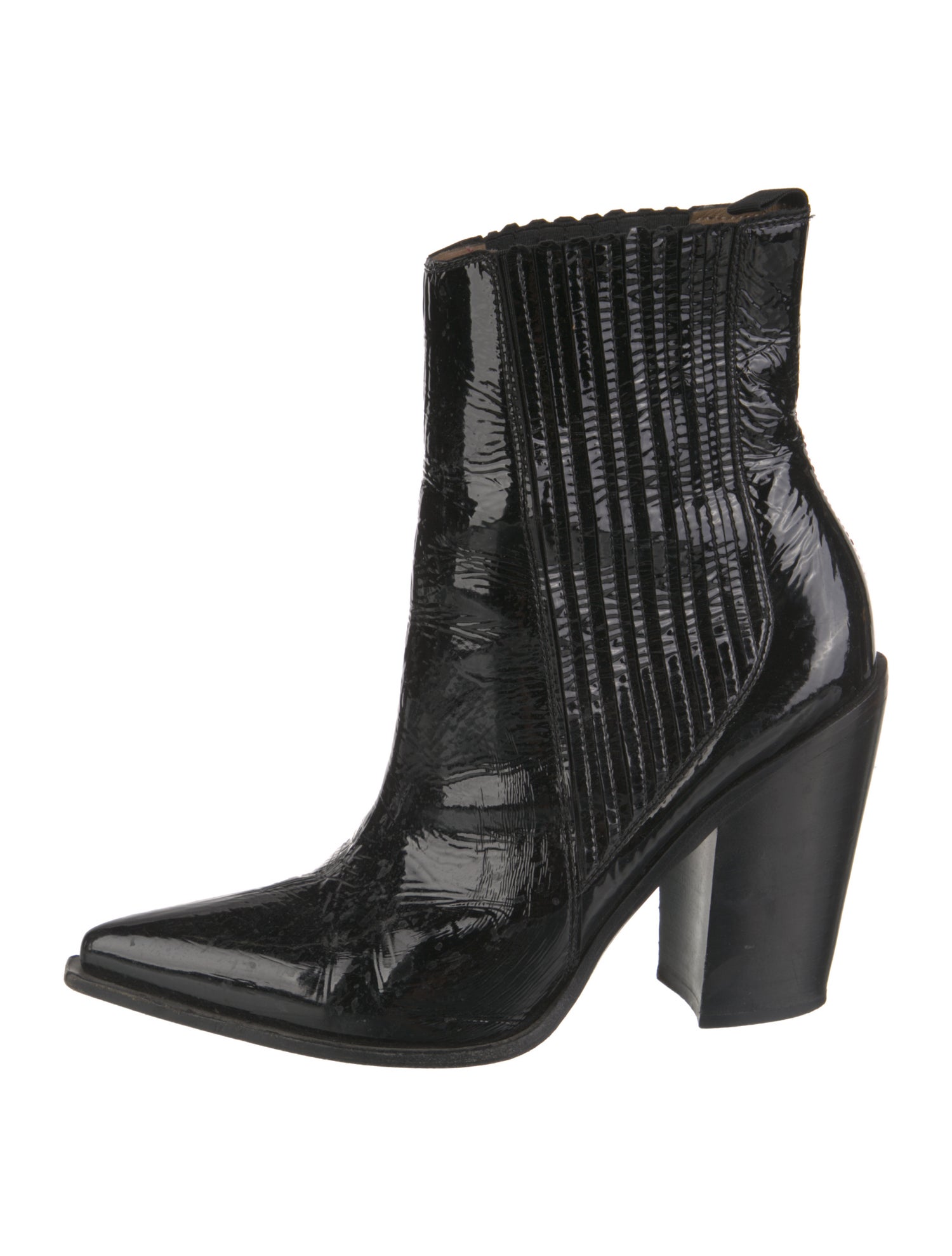 Sonia Rykiel Patent Leather Western Boots
