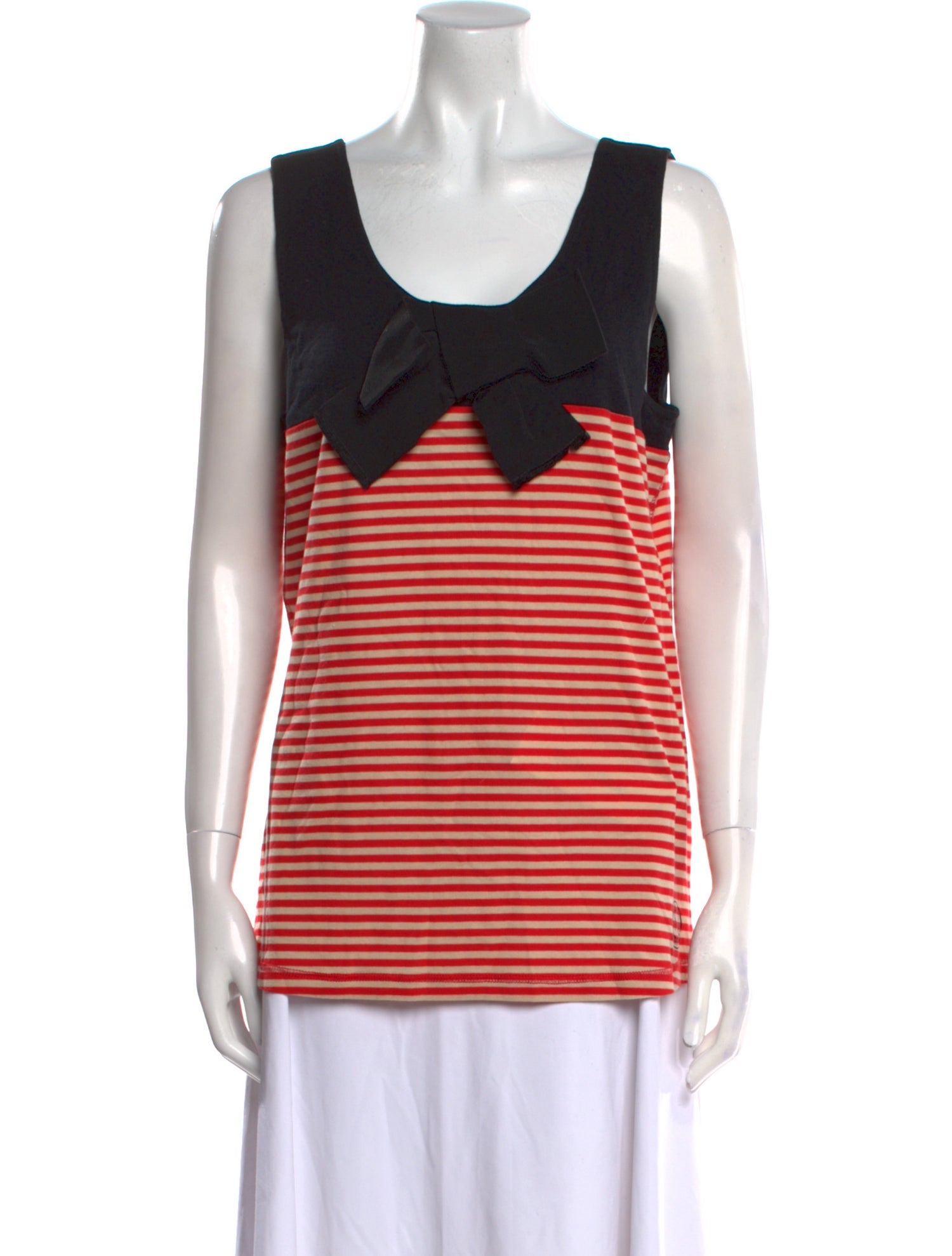 Sonia Rykiel Striped Scoop Neck Top