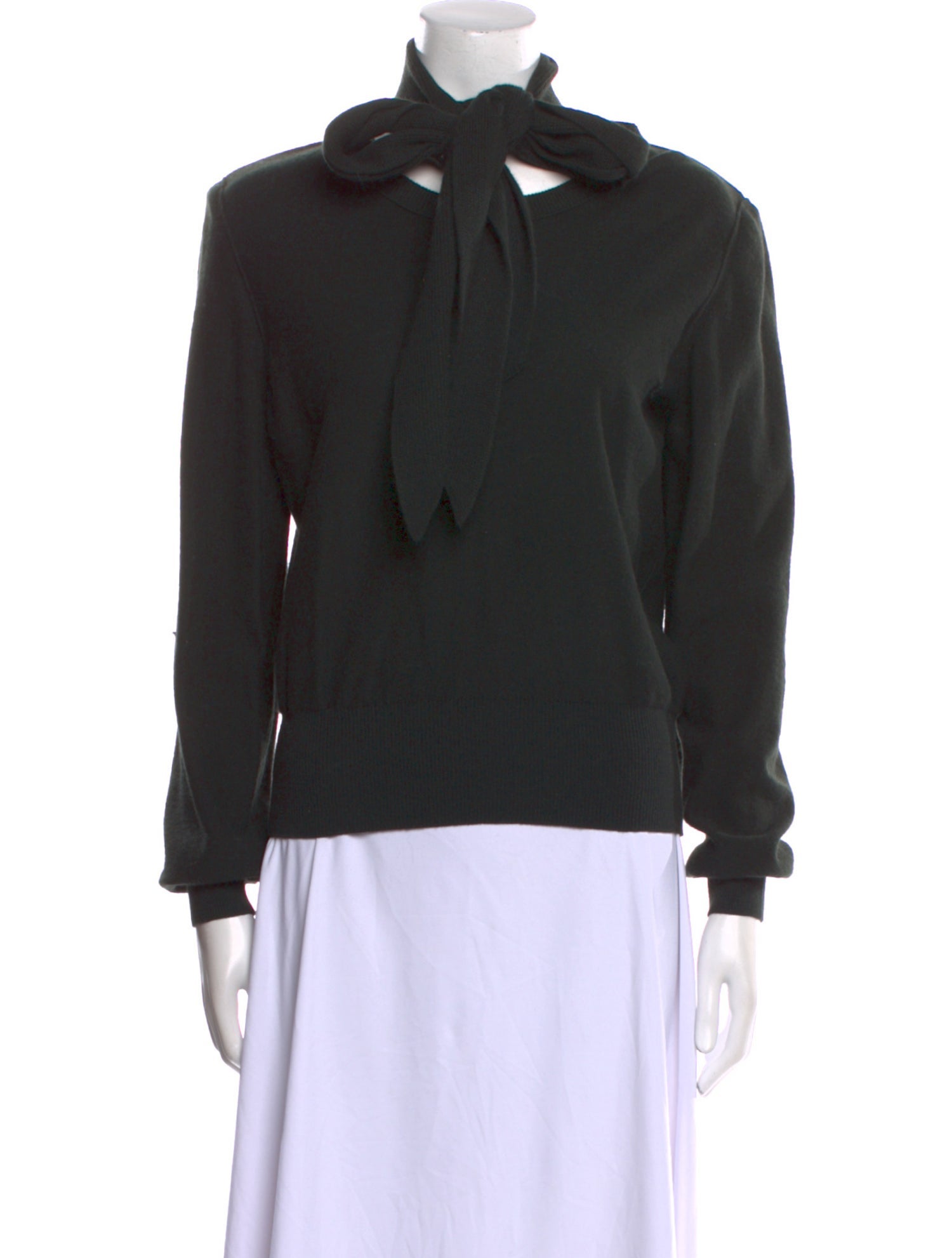 Sonia Rykiel Wool Tie Neck Sweater