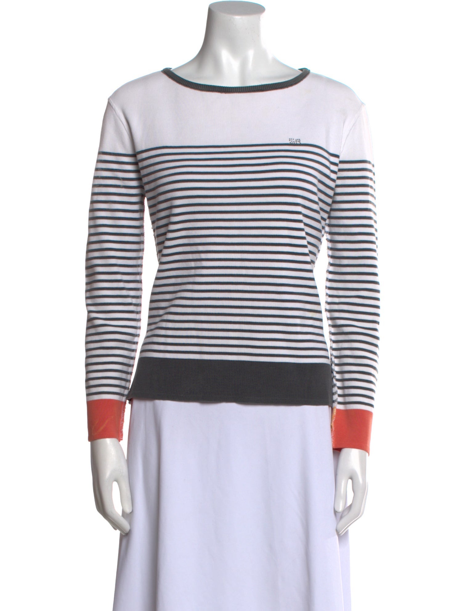 Sonia Rykiel Striped Bateau Neckline Sweatshirt