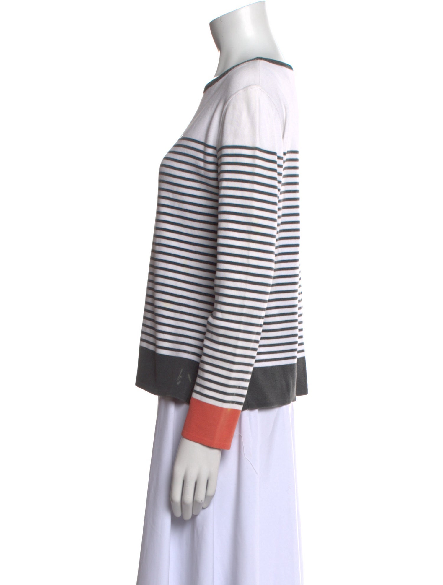 Sonia Rykiel Striped Bateau Neckline Sweatshirt