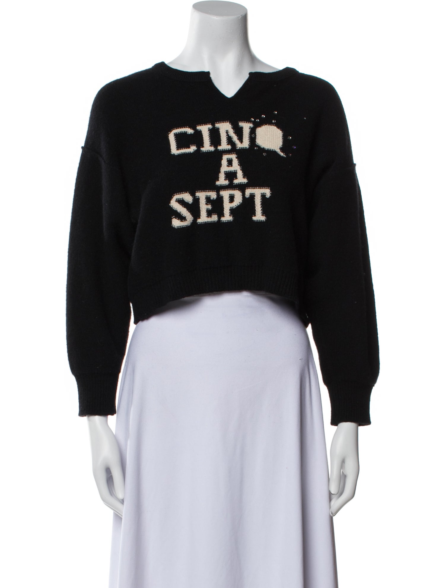 Sonia Rykiel Graphic Print Crew Neck Sweater