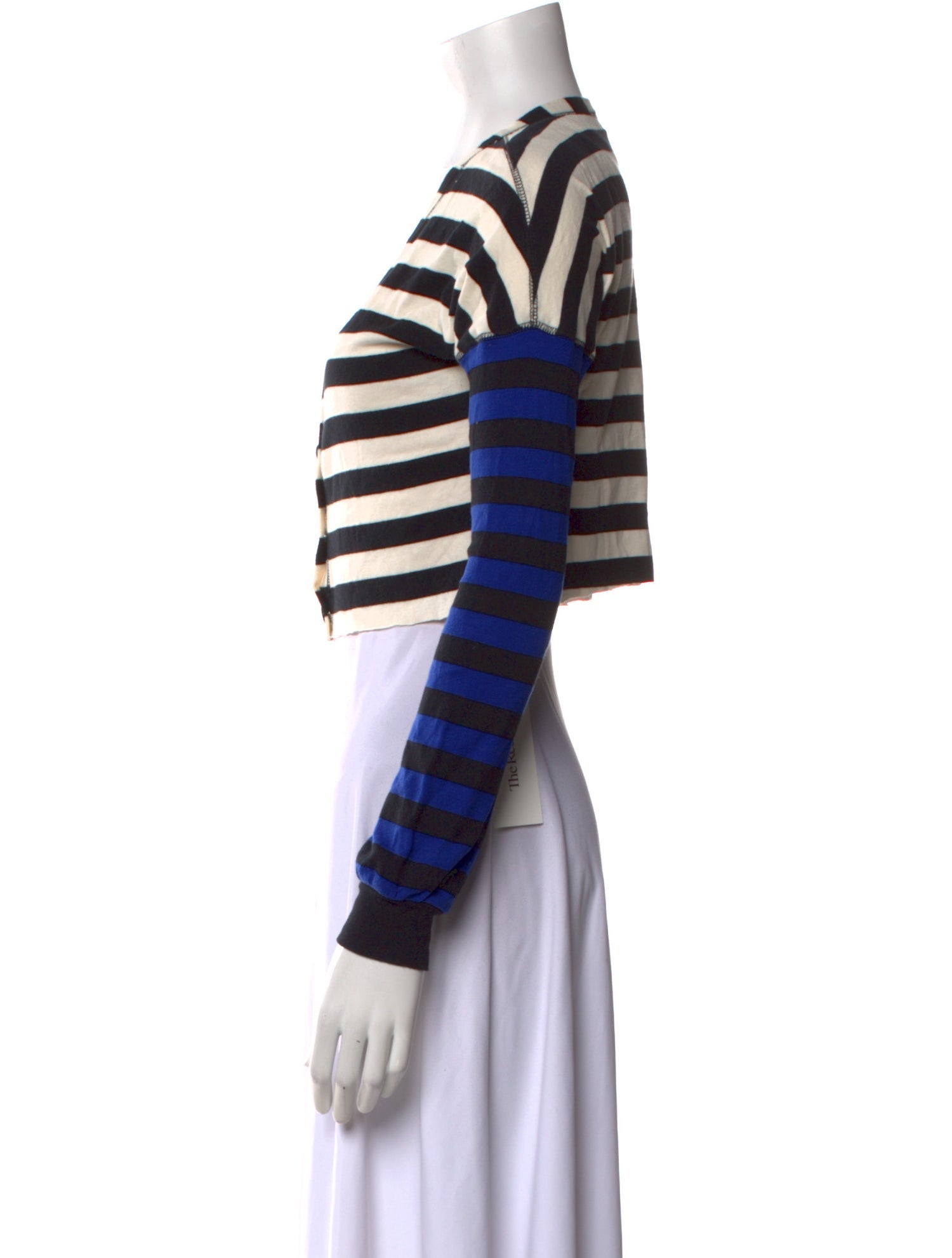 Sonia Rykiel Striped V-Neck Crop Top