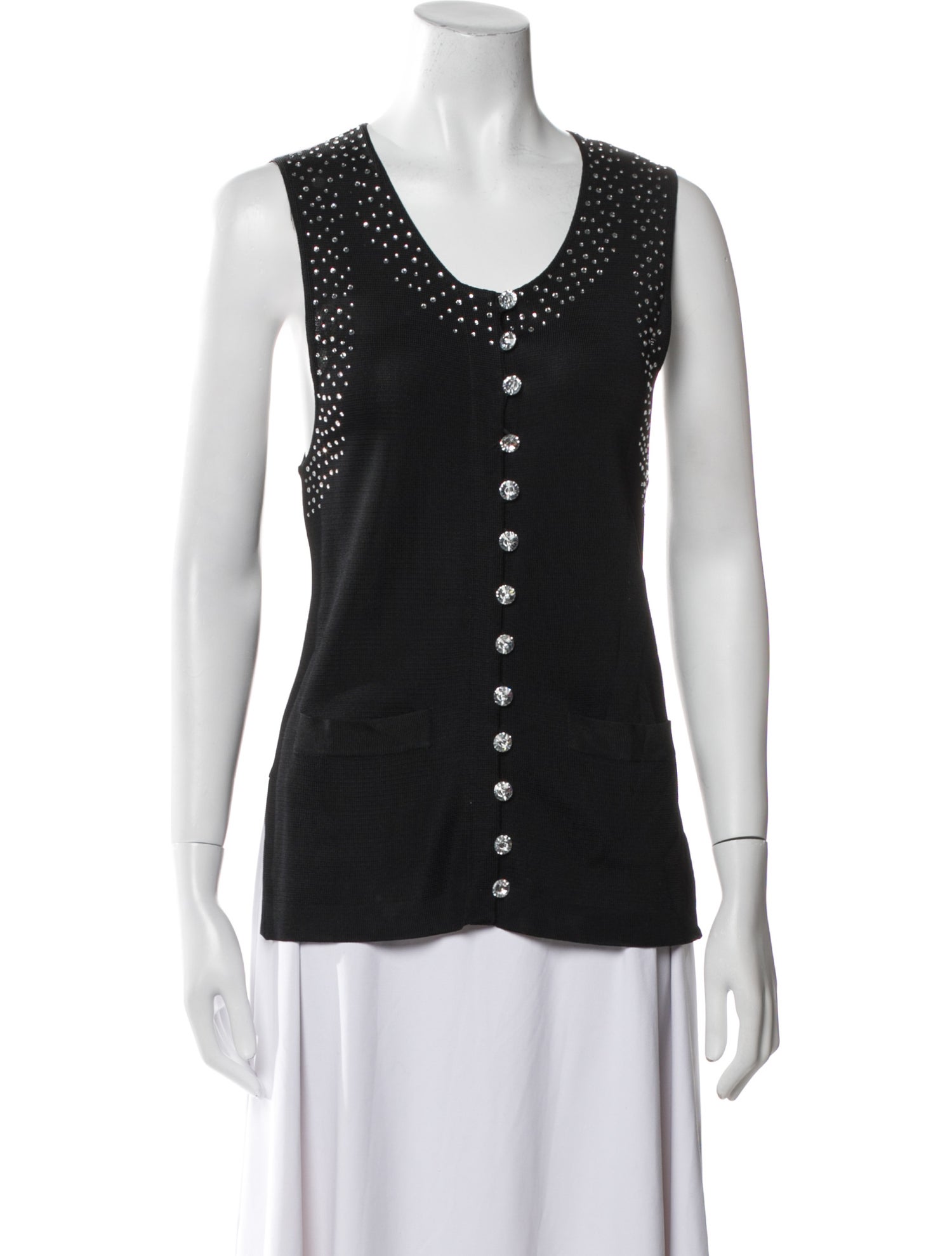 Sonia Rykiel Scoop Neck Sleeveless Top