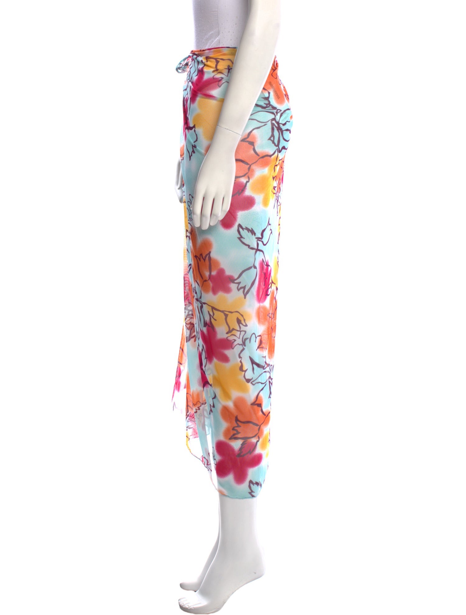 Sonia Rykiel Floral Print Midi Length Skirt