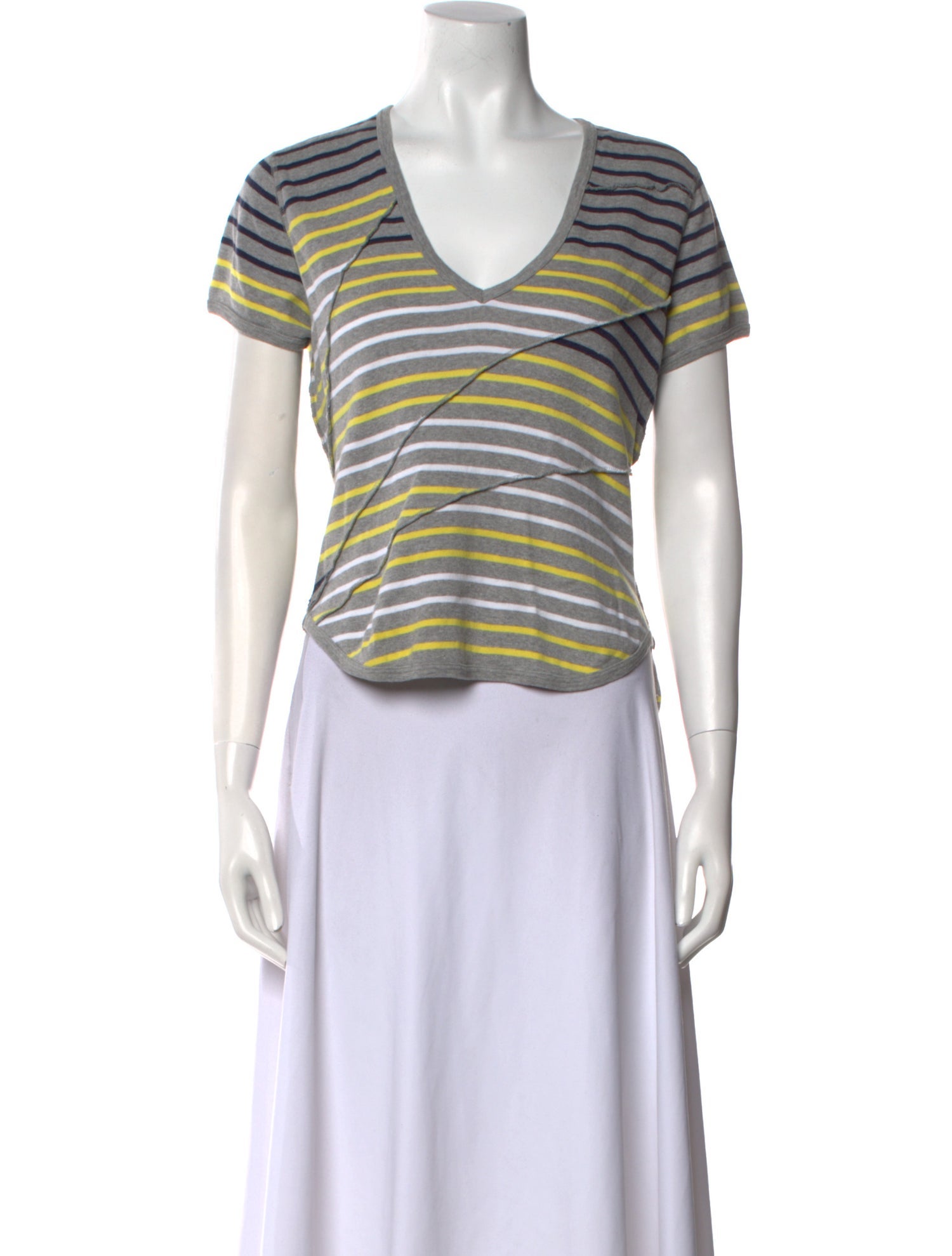 Sonia Rykiel Striped V-Neck T-Shirt