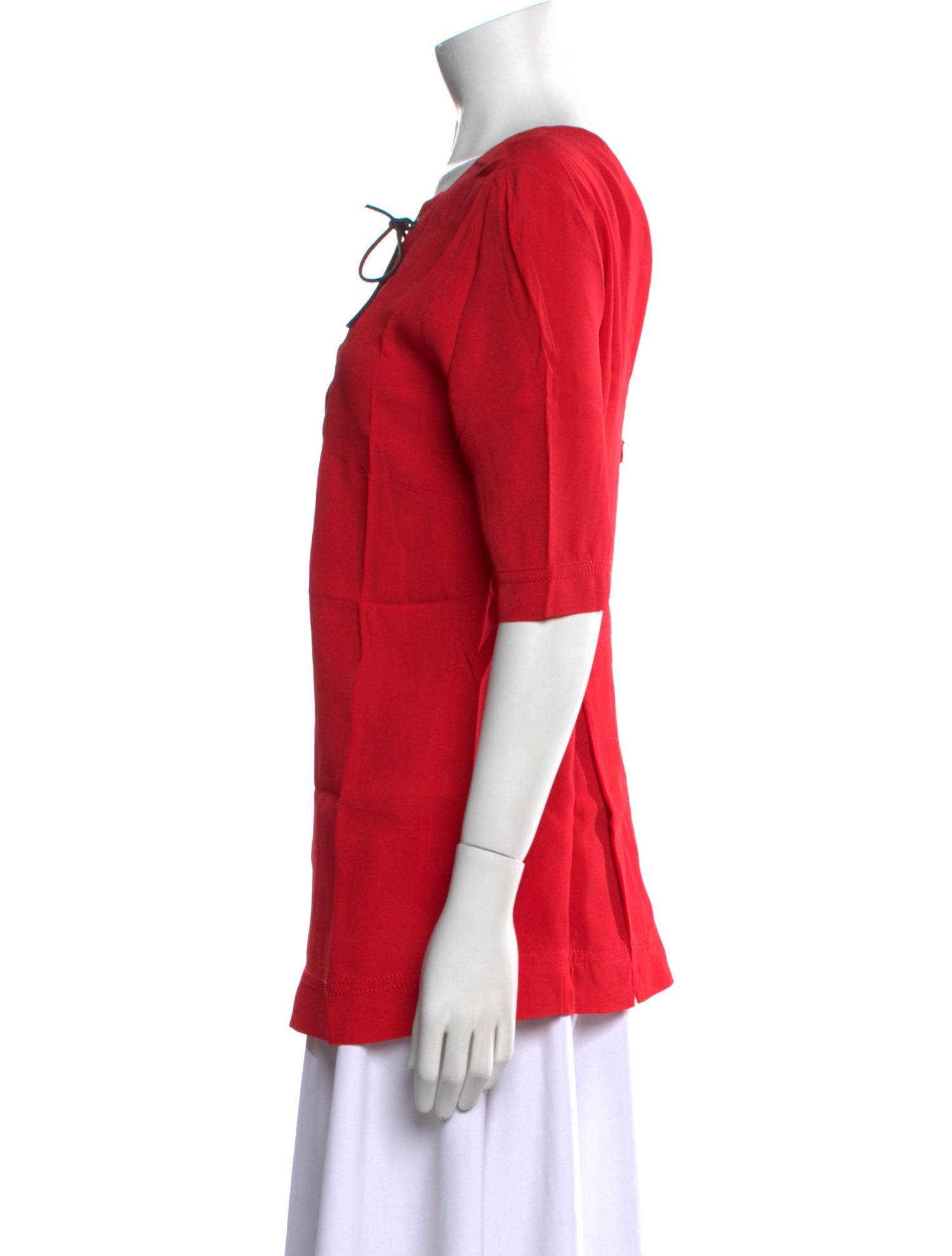 Sonia Rykiel Tie Neck Three-Quarter Sleeve Top