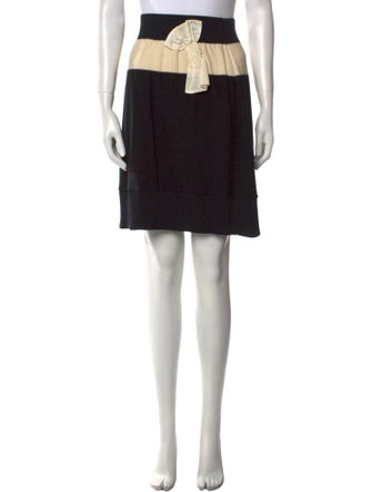 Sonia Rykiel Colorblock Pattern Knee-Length Skirt
