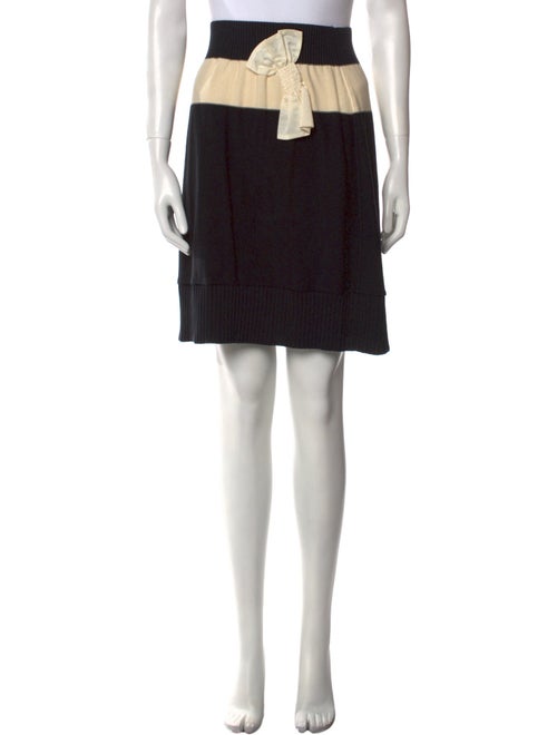 Sonia Rykiel Colorblock Pattern Knee-Length Skirt