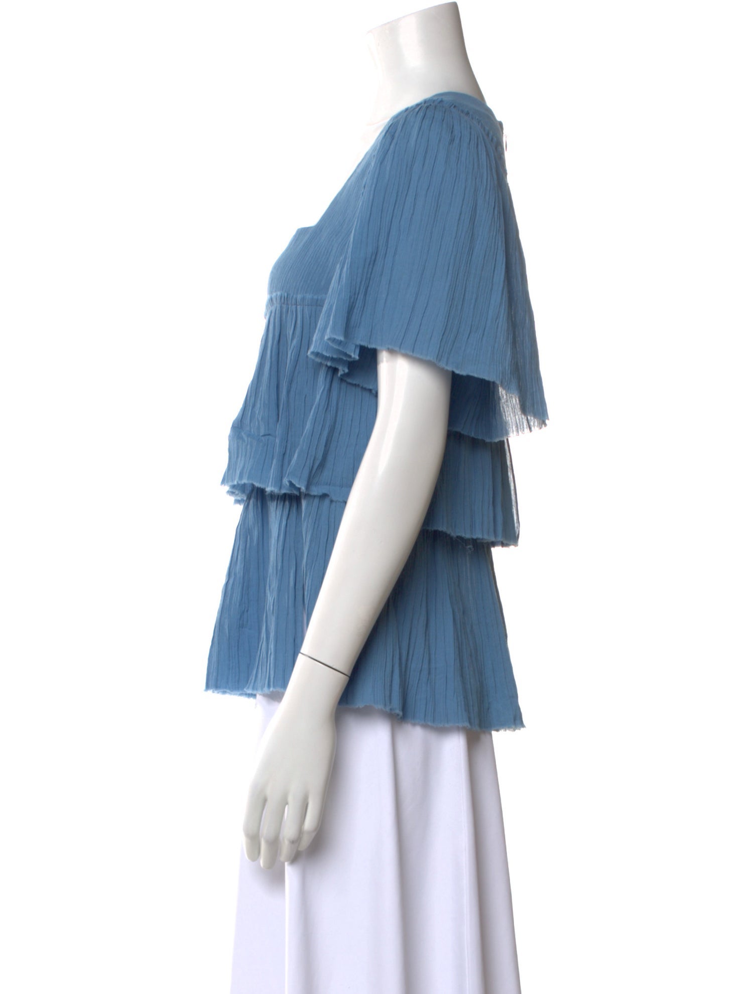 Sonia Rykiel Square Neckline Short Sleeve Blouse