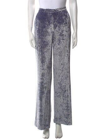 Sonia Rykiel Polka Dot Print Wide Leg Pants